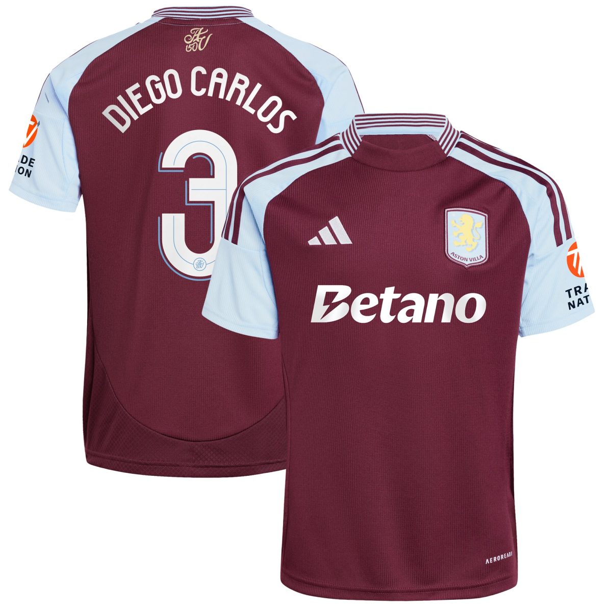 aston villa adidas home shirt 2024-25 with diego carlos 3 cup printing Collection | Official Aston Villa Jerseys for Fans