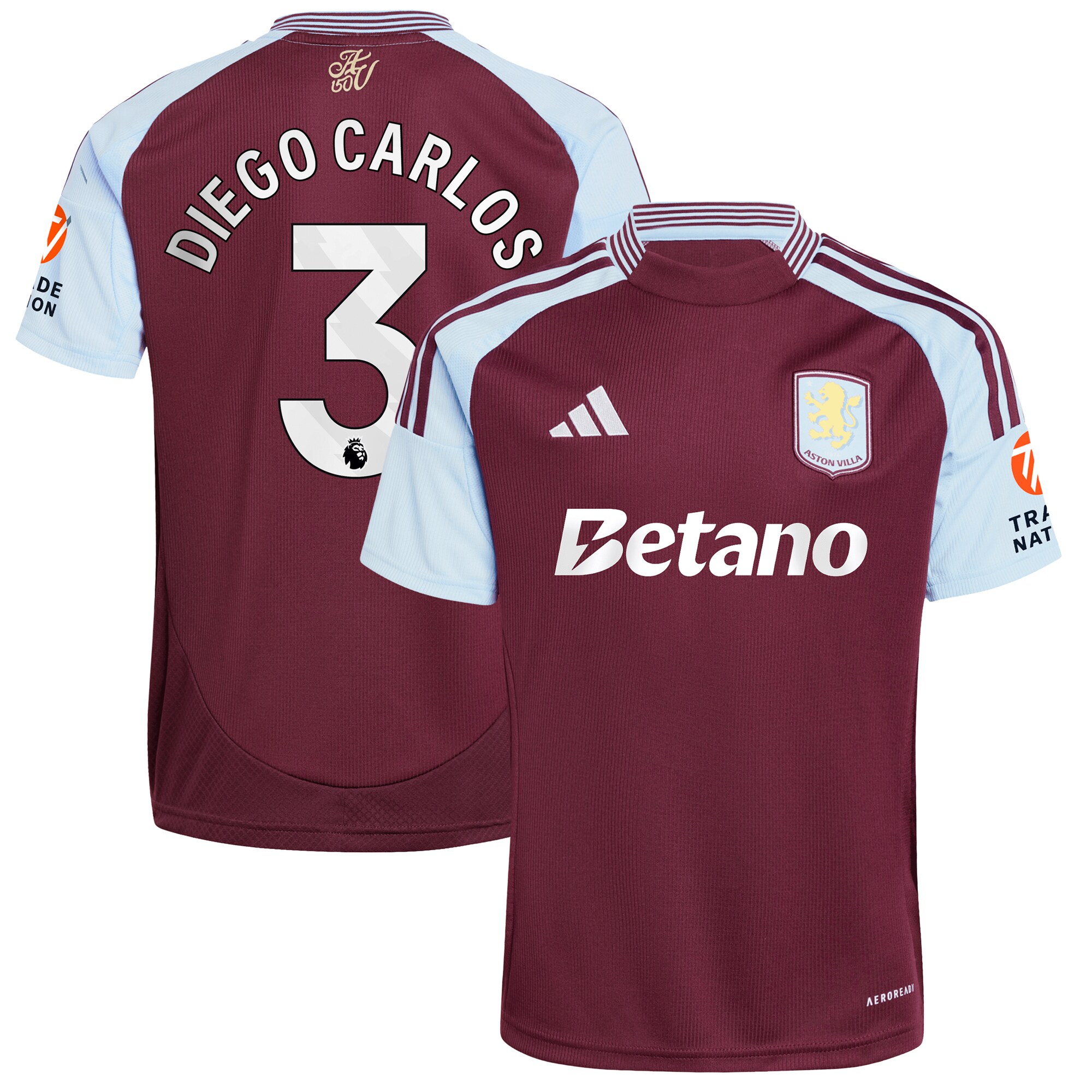 aston villa adidas home shirt 2024-25 with diego carlos 3 printing Collection | Official Aston Villa Jerseys for Fans