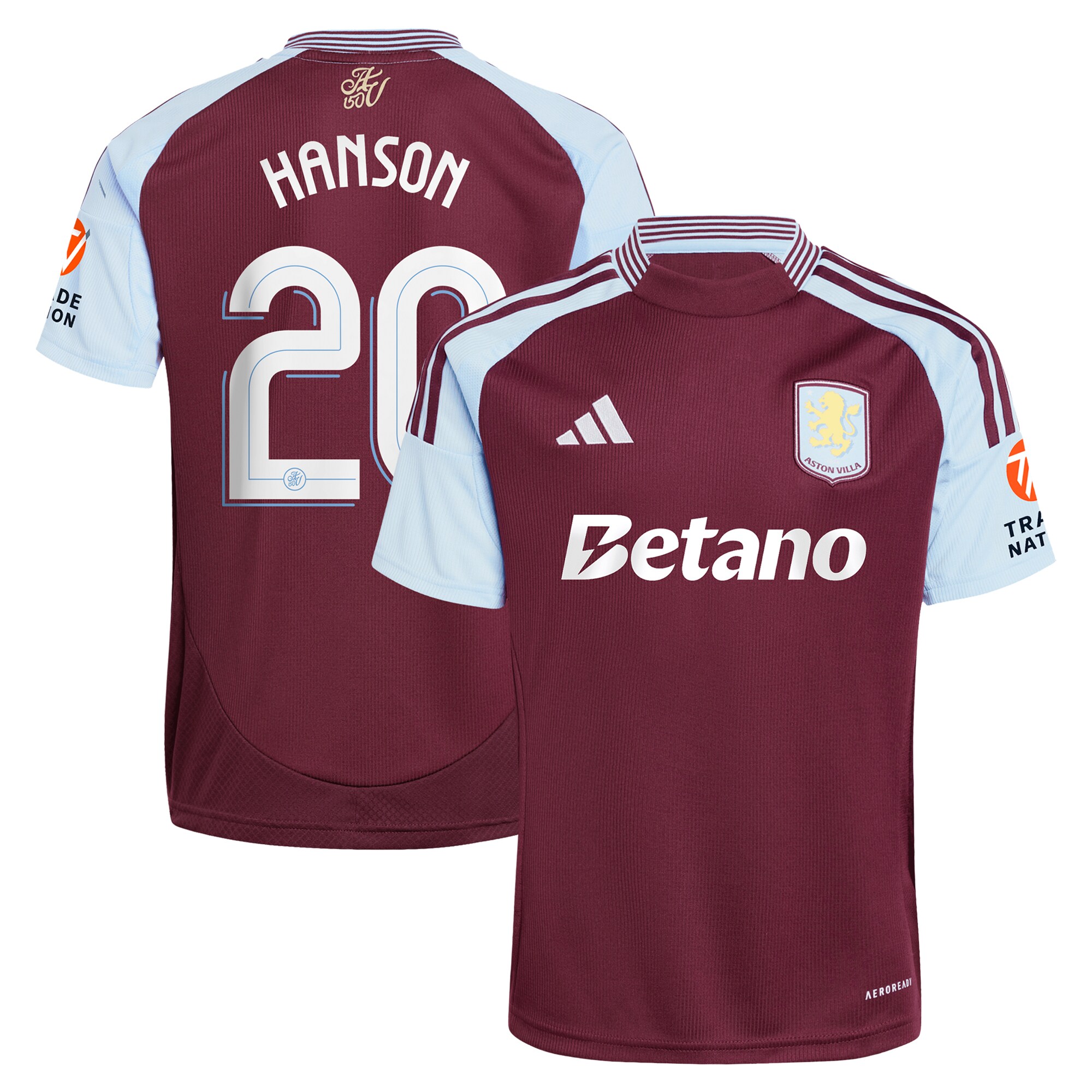 aston villa adidas home shirt 2024-25 with hanson 20 cup printing Collection | Official Aston Villa Jerseys for Fans