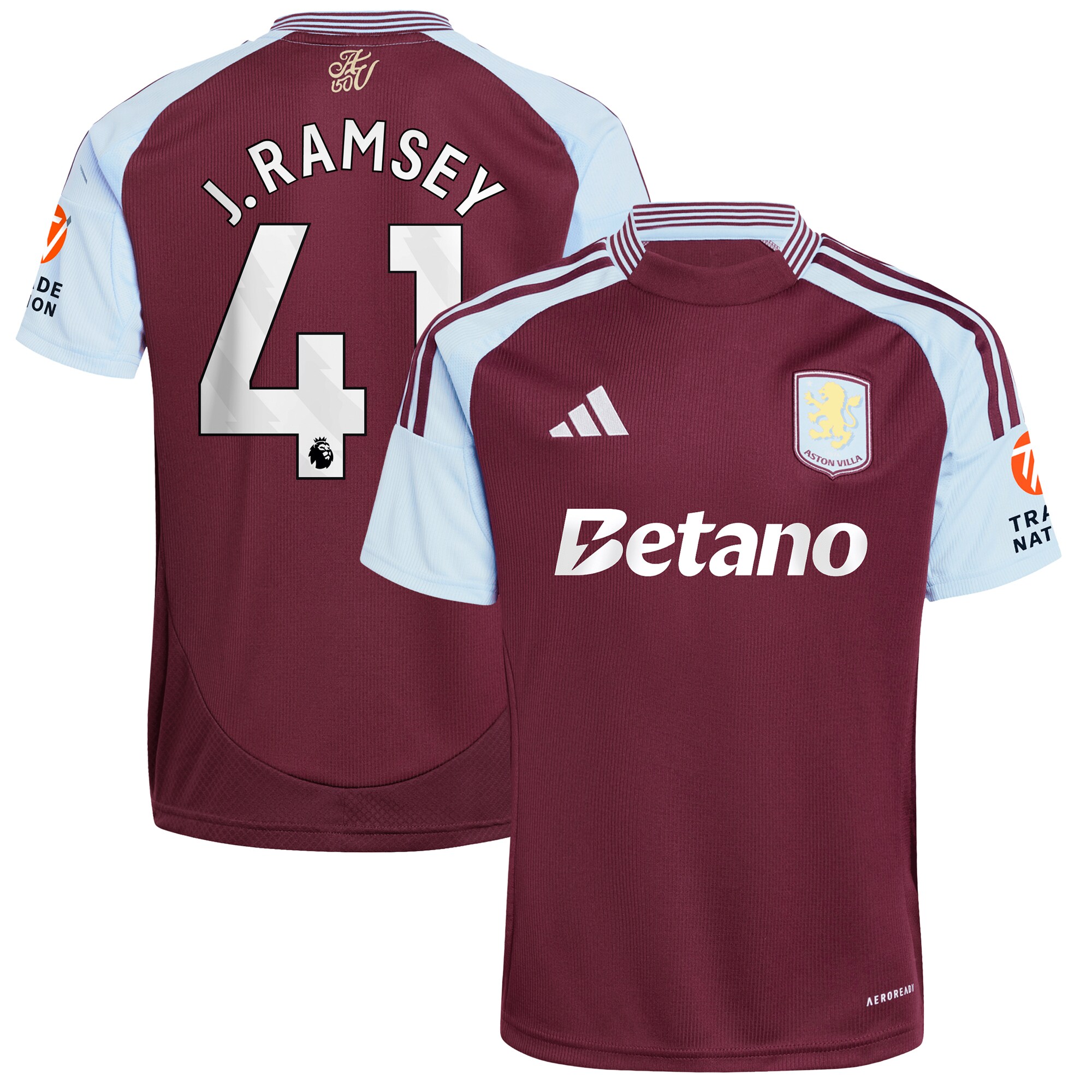 aston villa adidas home shirt 2024-25 with j. ramsey 41 printing Collection | Official Aston Villa Jerseys for Fans