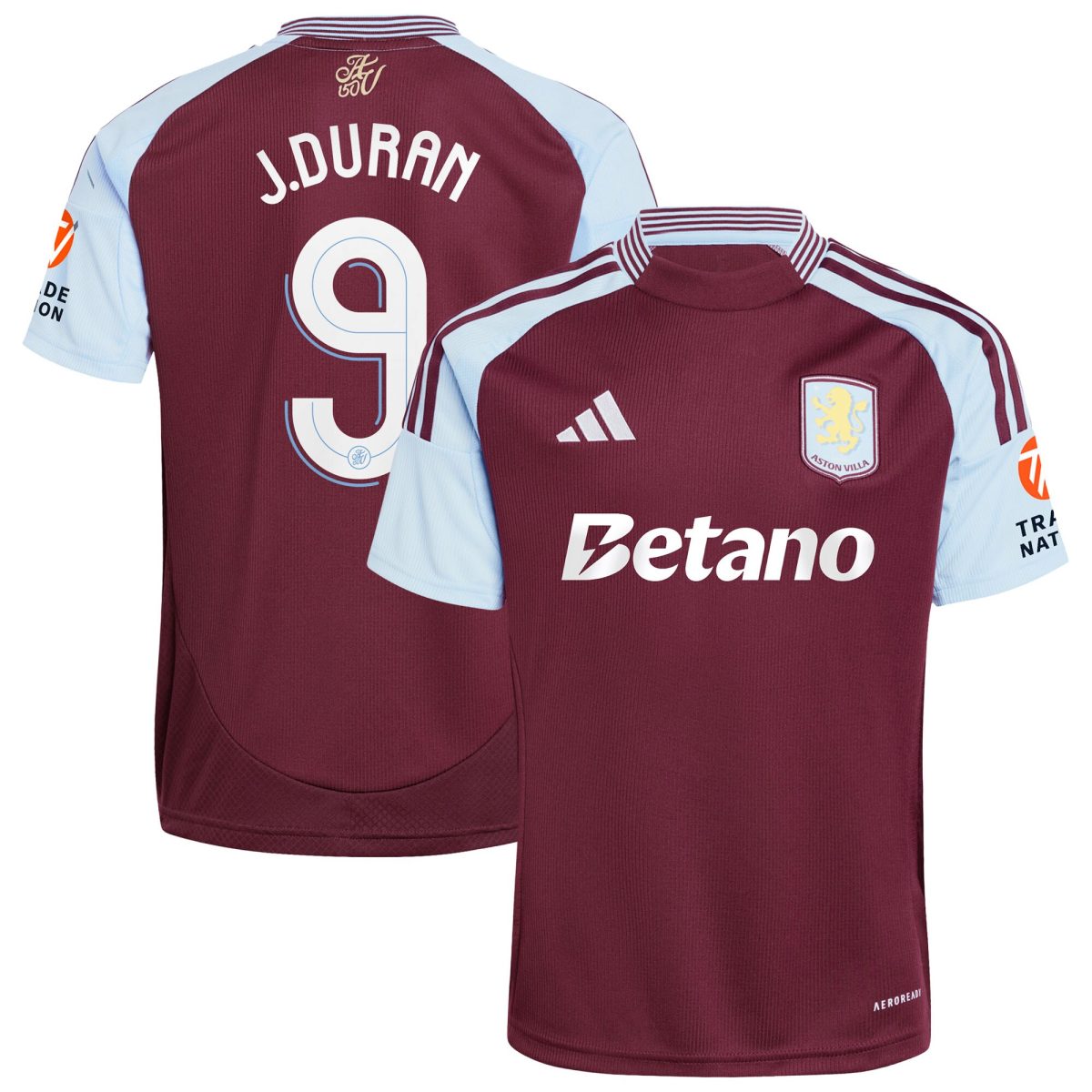 aston villa adidas home shirt 2024-25 with j.duran 9 cup printing Collection | Official Aston Villa Jerseys for Fans