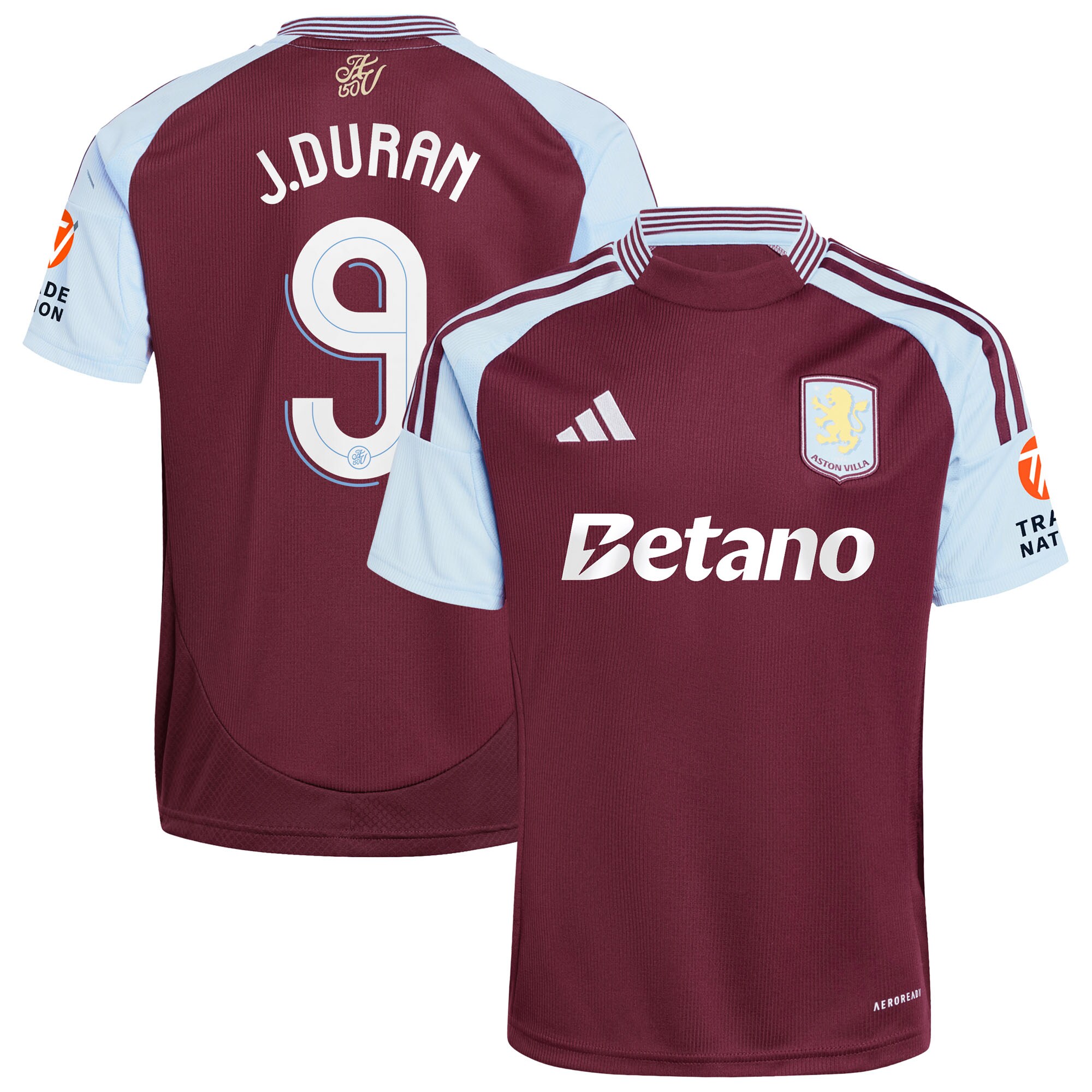aston villa adidas home shirt 2024-25 with j.duran 9 cup printing Collection | Official Aston Villa Jerseys for Fans