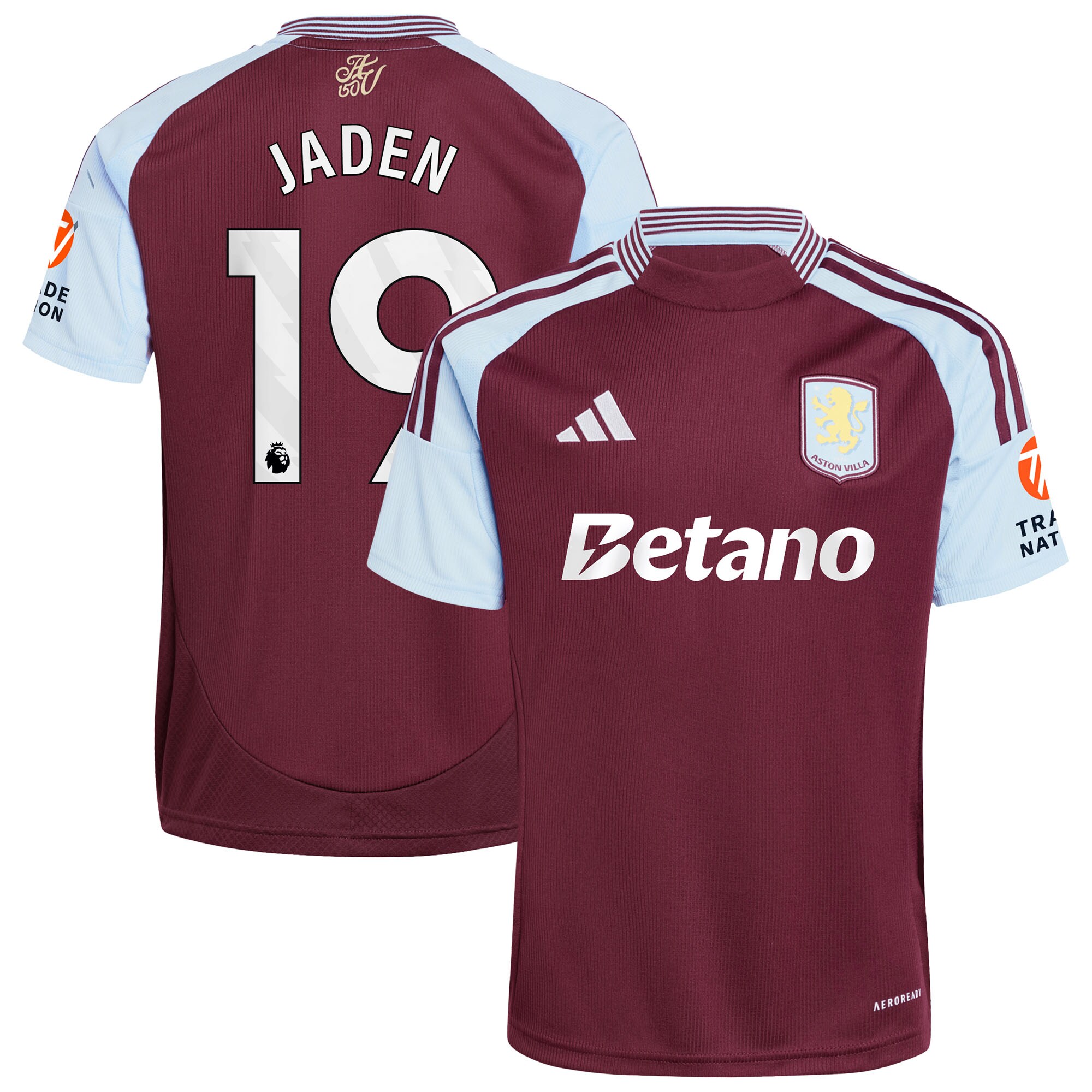 aston villa adidas home shirt 2024-25 with jaden 19 printing Collection | Official Aston Villa Jerseys for Fans