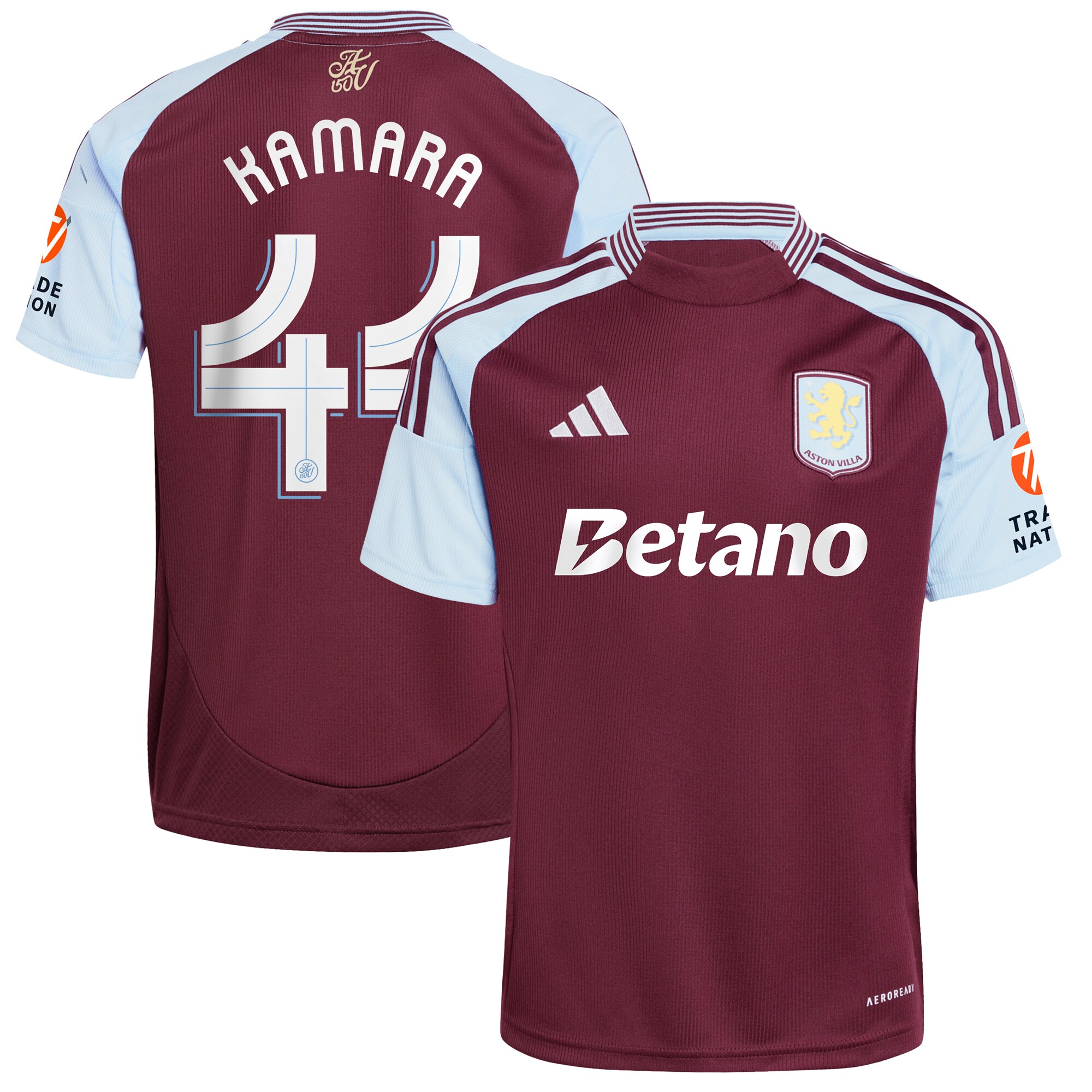 aston villa adidas home shirt 2024-25 with kamara 44 cup printing Collection | Official Aston Villa Jerseys for Fans
