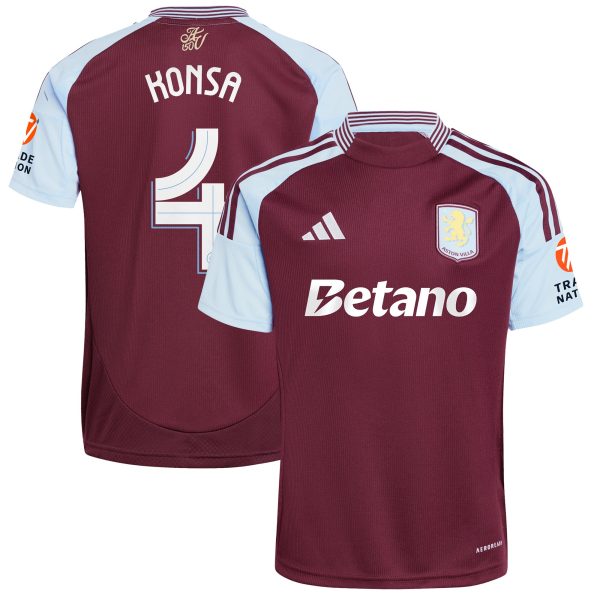 aston villa adidas home shirt 2024-25 with konsa 4 cup printing Collection | Official Aston Villa Jerseys for Fans