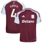 aston villa adidas home shirt 2024-25 with konsa 4 printing Collection | Official Aston Villa Jerseys for Fans
