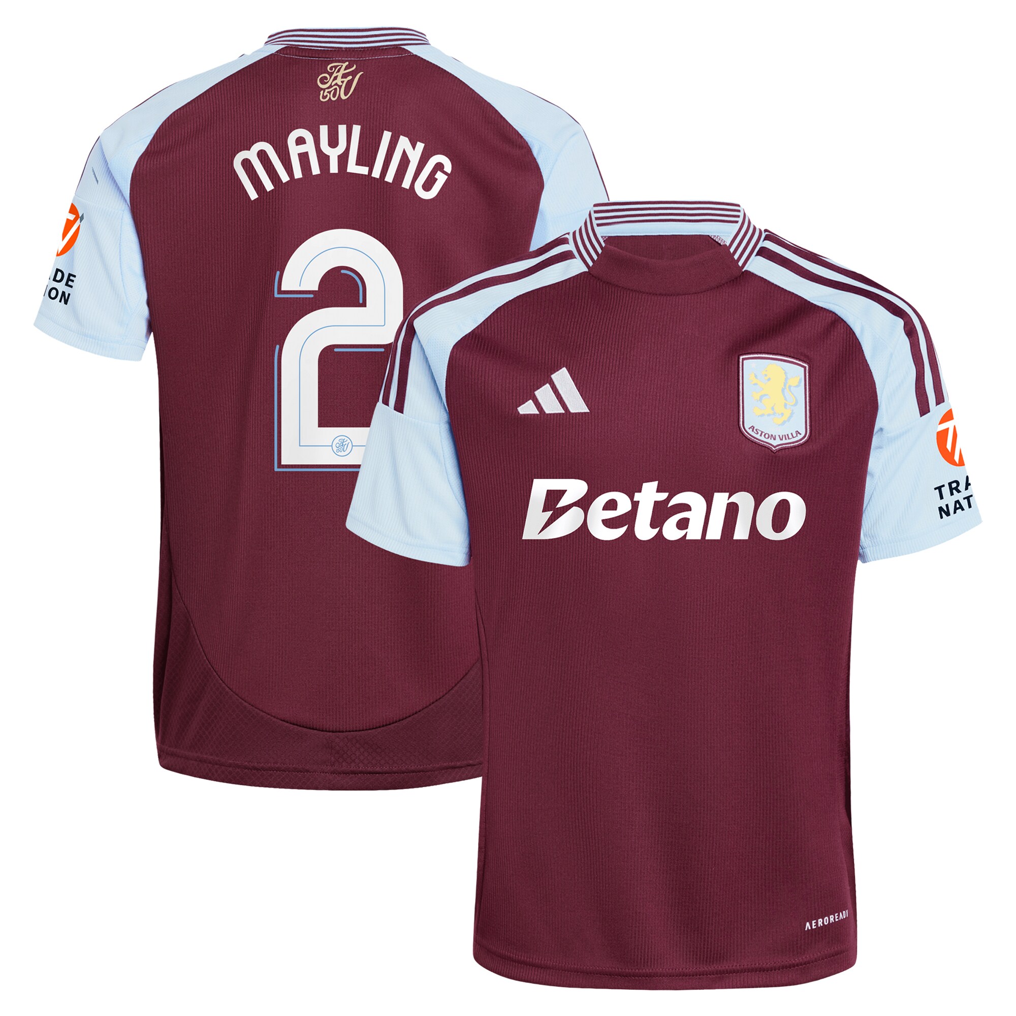aston villa adidas home shirt 2024-25 with mayling 2 cup printing Collection | Official Aston Villa Jerseys for Fans