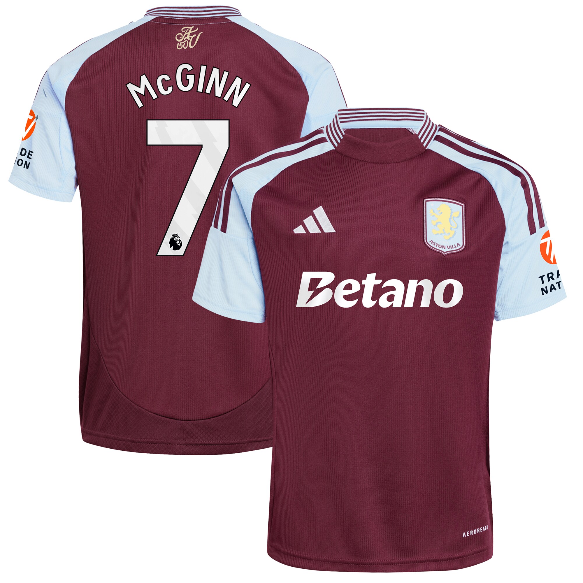 aston villa adidas home shirt 2024-25 with mcginn 7 printing Collection | Official Aston Villa Jerseys for Fans