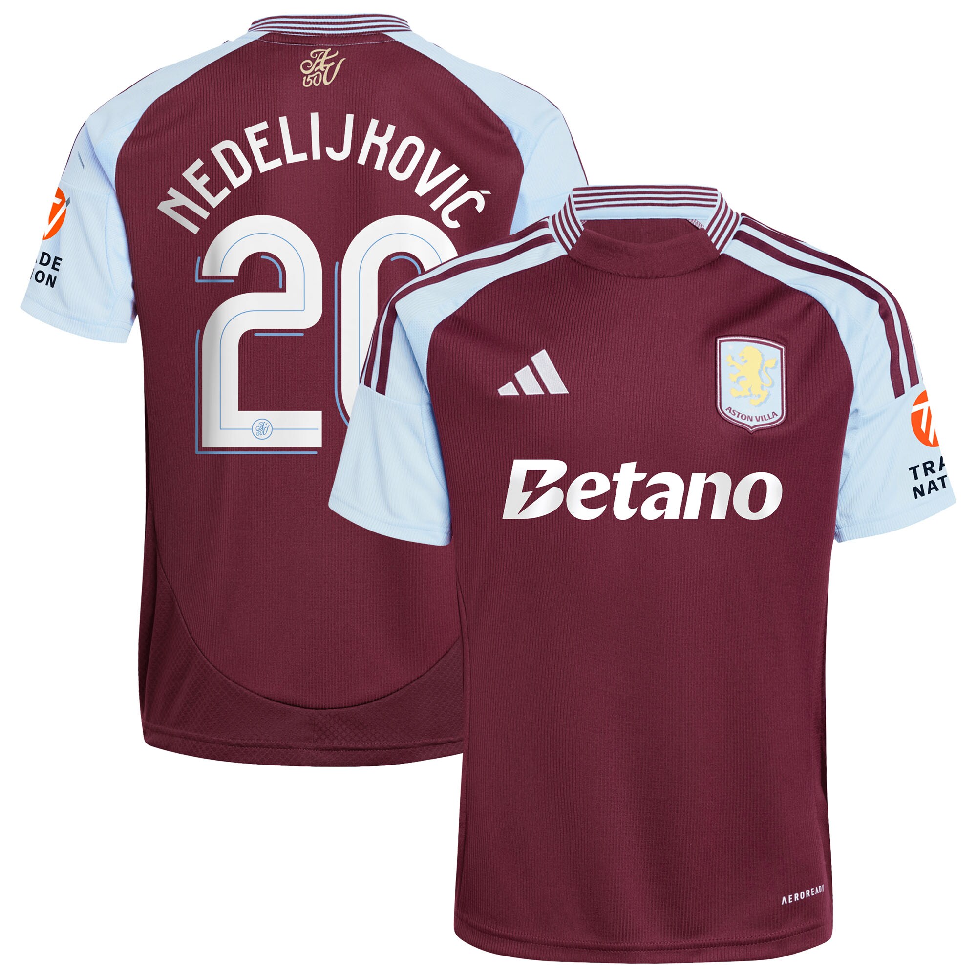 aston villa adidas home shirt 2024-25 with nedeljković 20 cup printing Collection | Official Aston Villa Jerseys for Fans