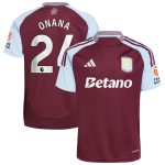 aston villa adidas home shirt 2024-25 with onana 24 printing Collection | Official Aston Villa Jerseys for Fans