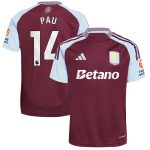 aston villa adidas home shirt 2024-25 with pau 14 printing Collection | Official Aston Villa Jerseys for Fans
