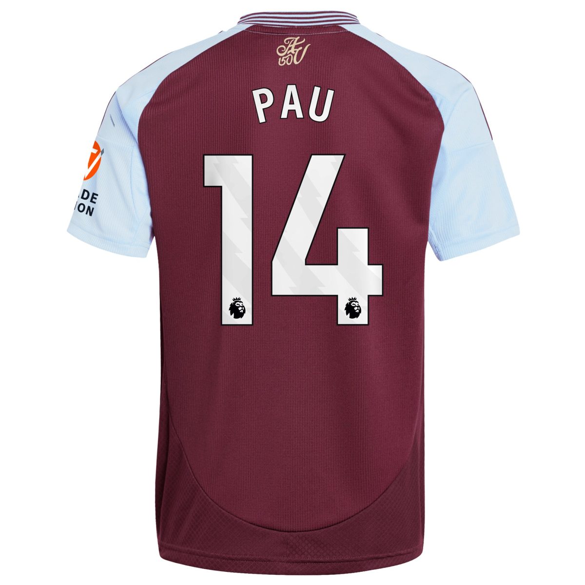 aston villa adidas home shirt 2024-25 with pau 14 printing Collection | Official Aston Villa Jerseys for Fans