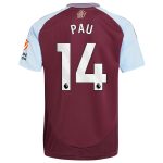 aston villa adidas home shirt 2024-25 with pau 14 printing Collection | Official Aston Villa Jerseys for Fans