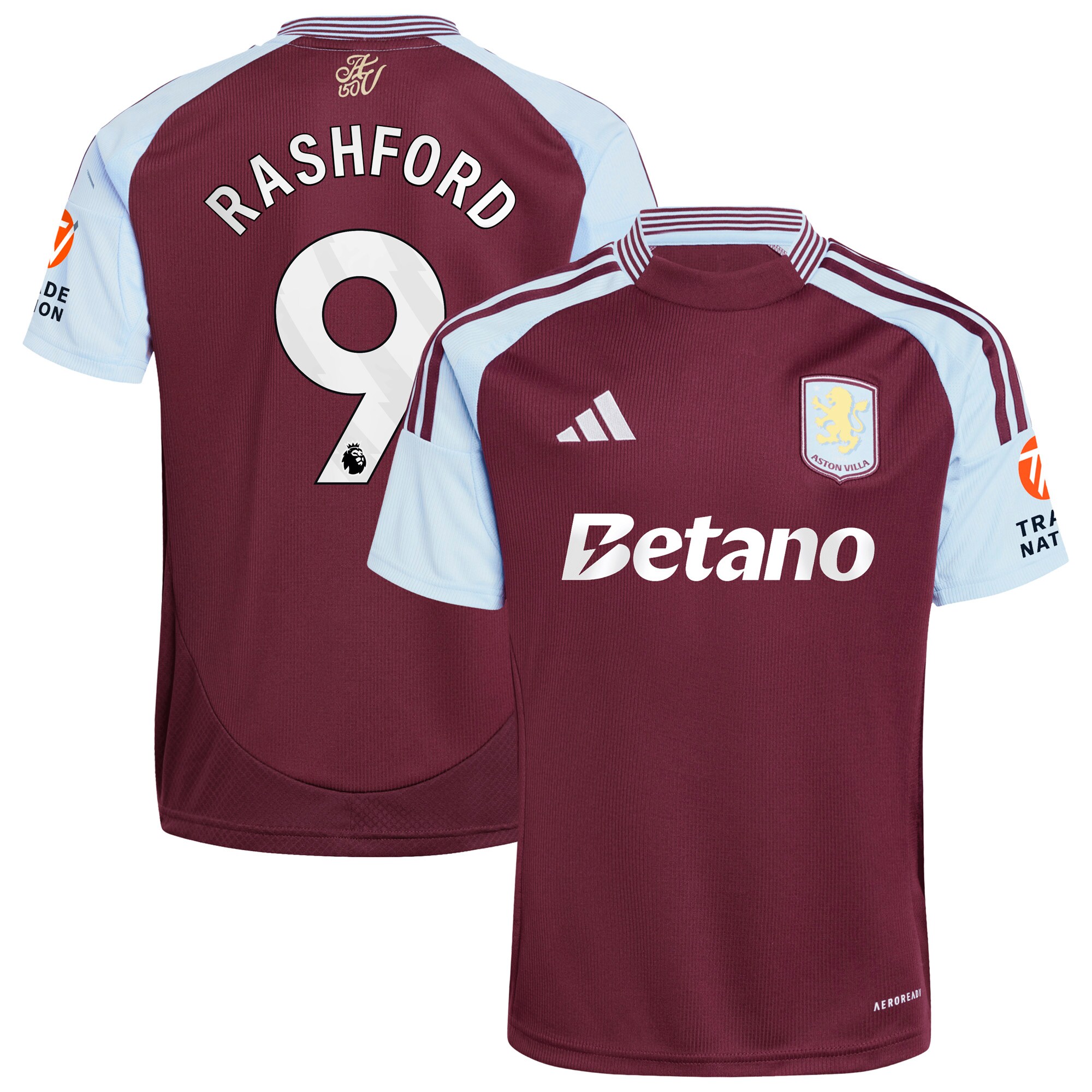 aston villa adidas home shirt 2024-25 with rashford 9 printing Collection | Official Aston Villa Jerseys for Fans