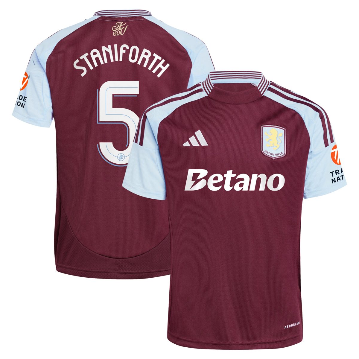 aston villa adidas home shirt 2024-25 with staniforth 5 cup printing Collection | Official Aston Villa Jerseys for Fans