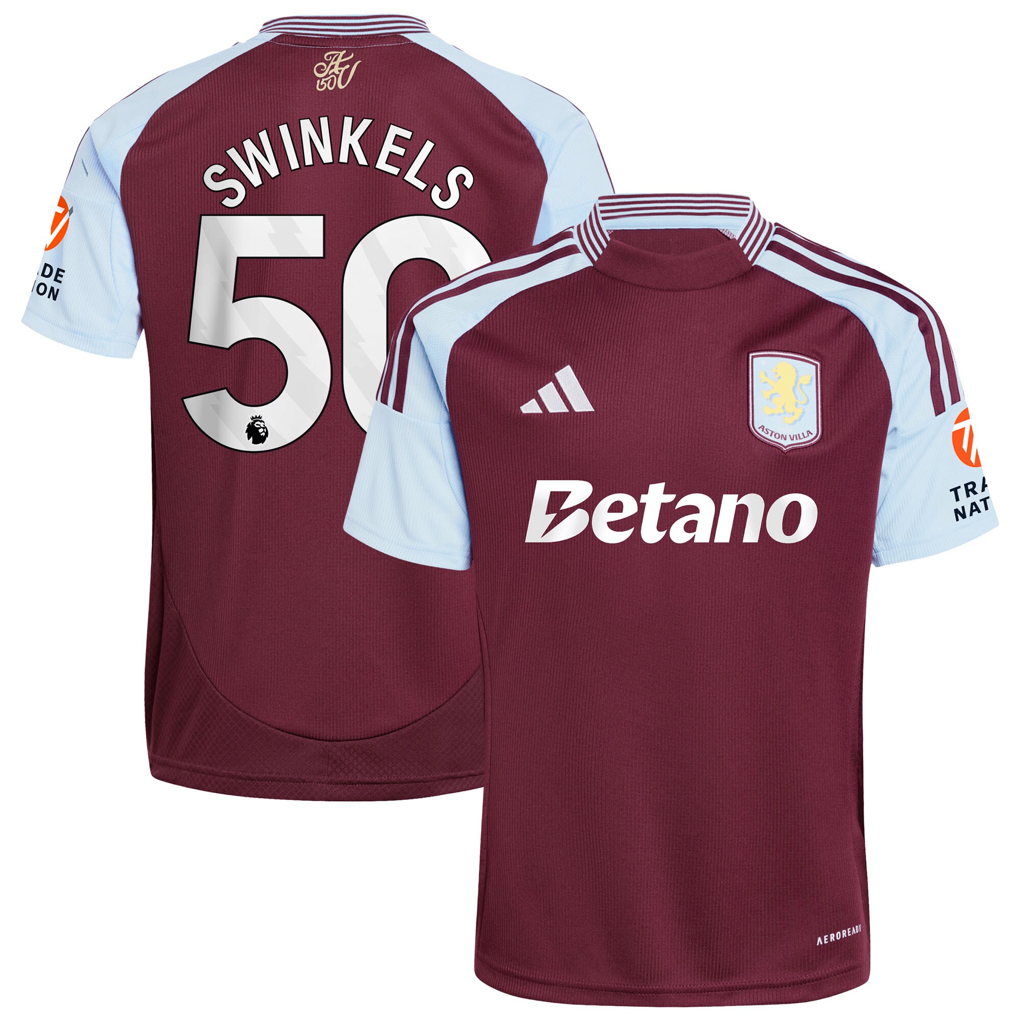 aston villa adidas home shirt 2024-25 with swinkels 50 printing Collection | Official Aston Villa Jerseys for Fans
