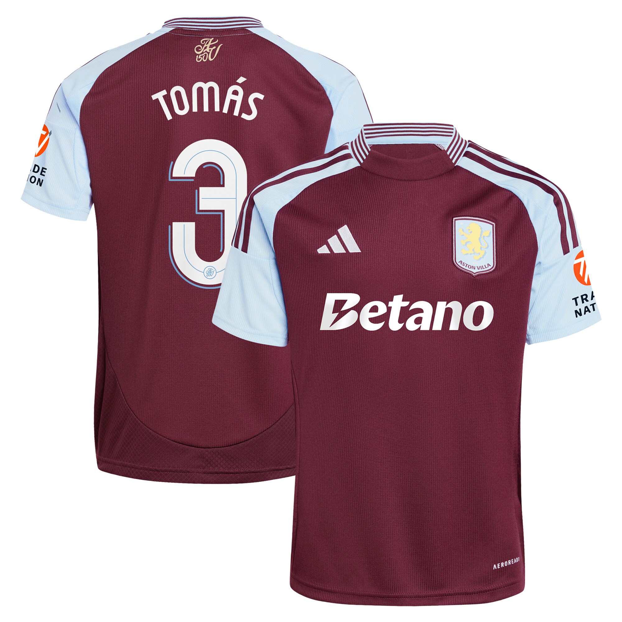 aston villa adidas home shirt 2024-25 with tomás 3 cup printing Collection | Official Aston Villa Jerseys for Fans