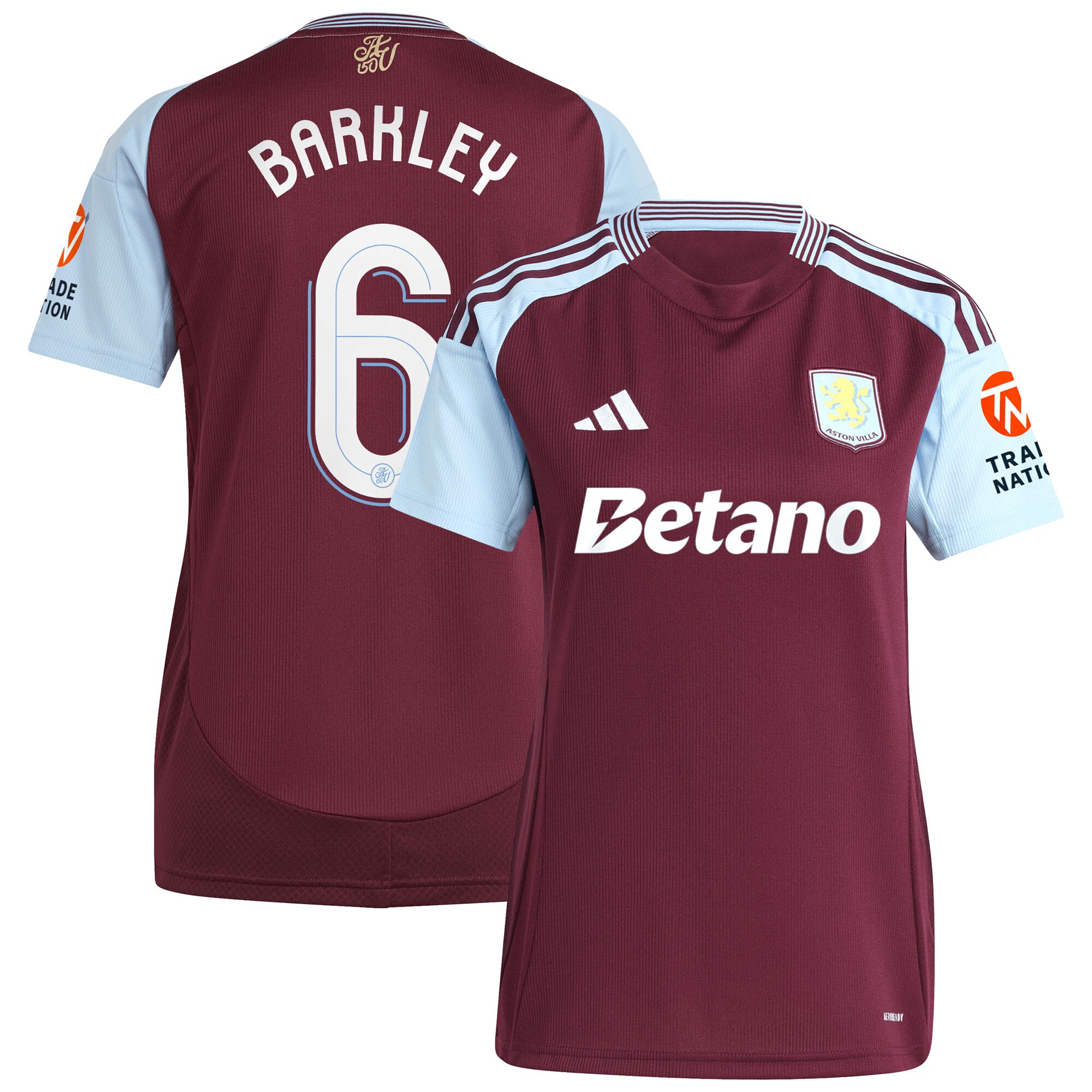 aston villa adidas home shirt 2024-25 – womens with barkley 6 cup printing Collection | Official Aston Villa Jerseys for Fans