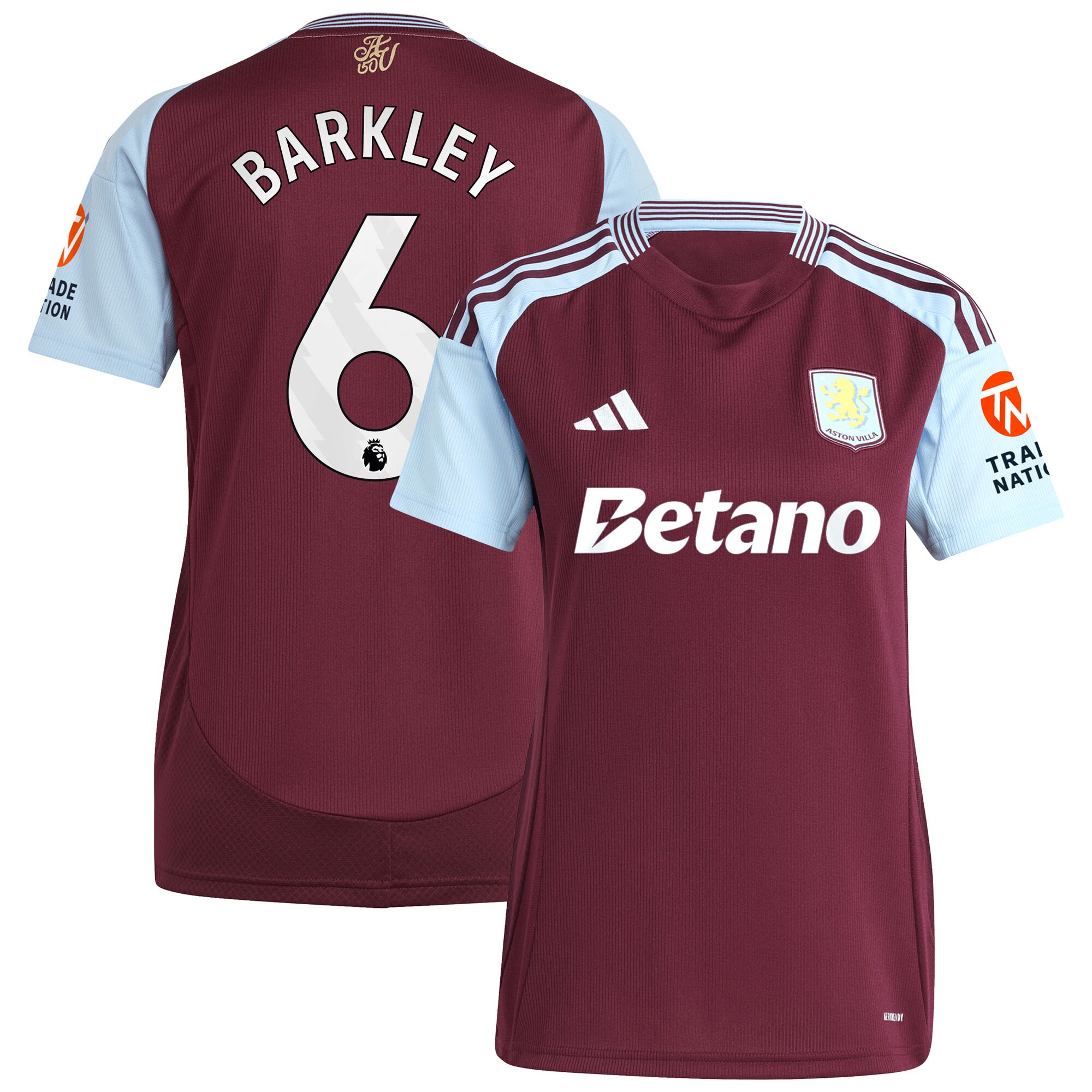 aston villa adidas home shirt 2024-25 – womens with barkley 6 printing Collection | Official Aston Villa Jerseys for Fans