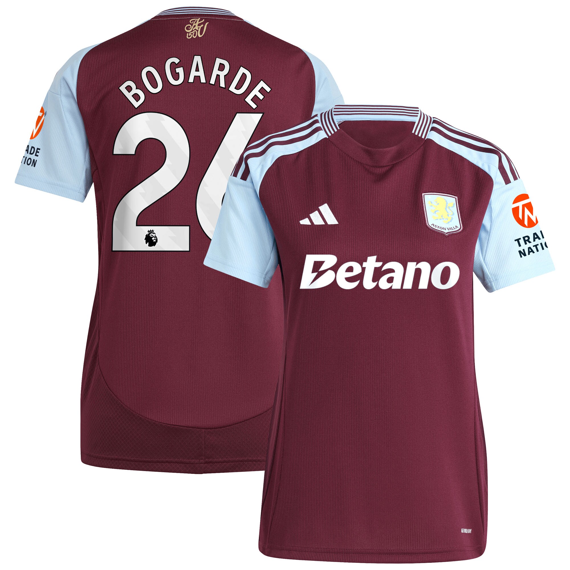 aston villa adidas home shirt 2024-25 – womens with bogarde 26 printing Collection | Official Aston Villa Jerseys for Fans