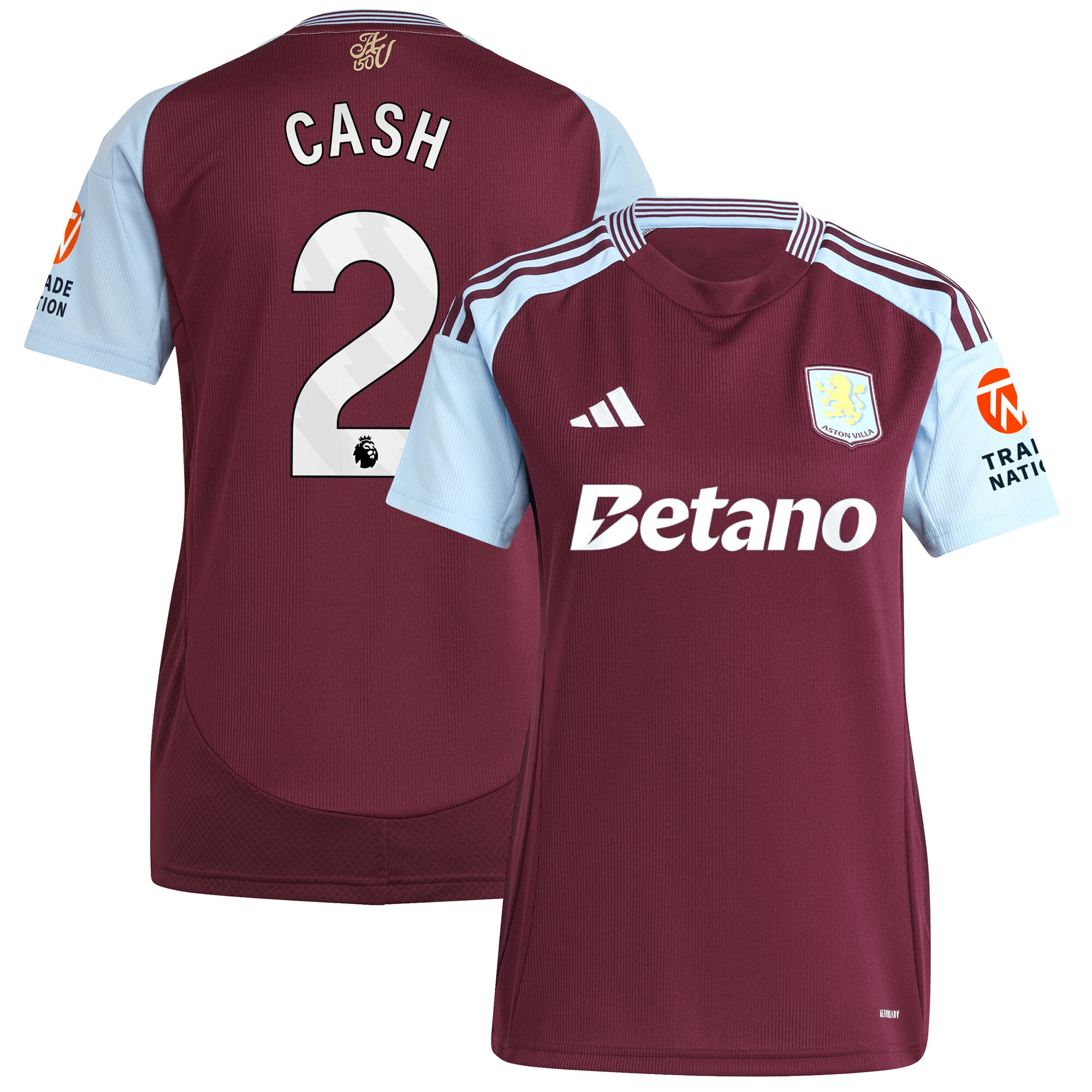aston villa adidas home shirt 2024-25 – womens with cash 2 printing Collection | Official Aston Villa Jerseys for Fans