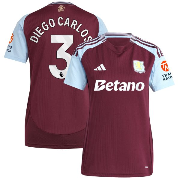 aston villa adidas home shirt 2024-25 – womens with diego carlos 3 printing Collection | Official Aston Villa Jerseys for Fans