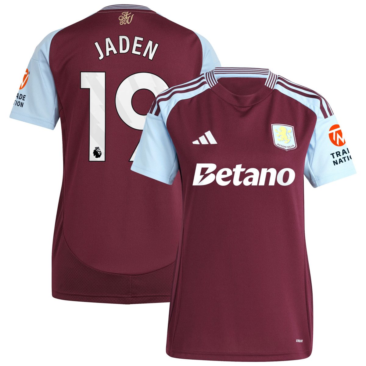 aston villa adidas home shirt 2024-25 – womens with jaden 19 printing Collection | Official Aston Villa Jerseys for Fans