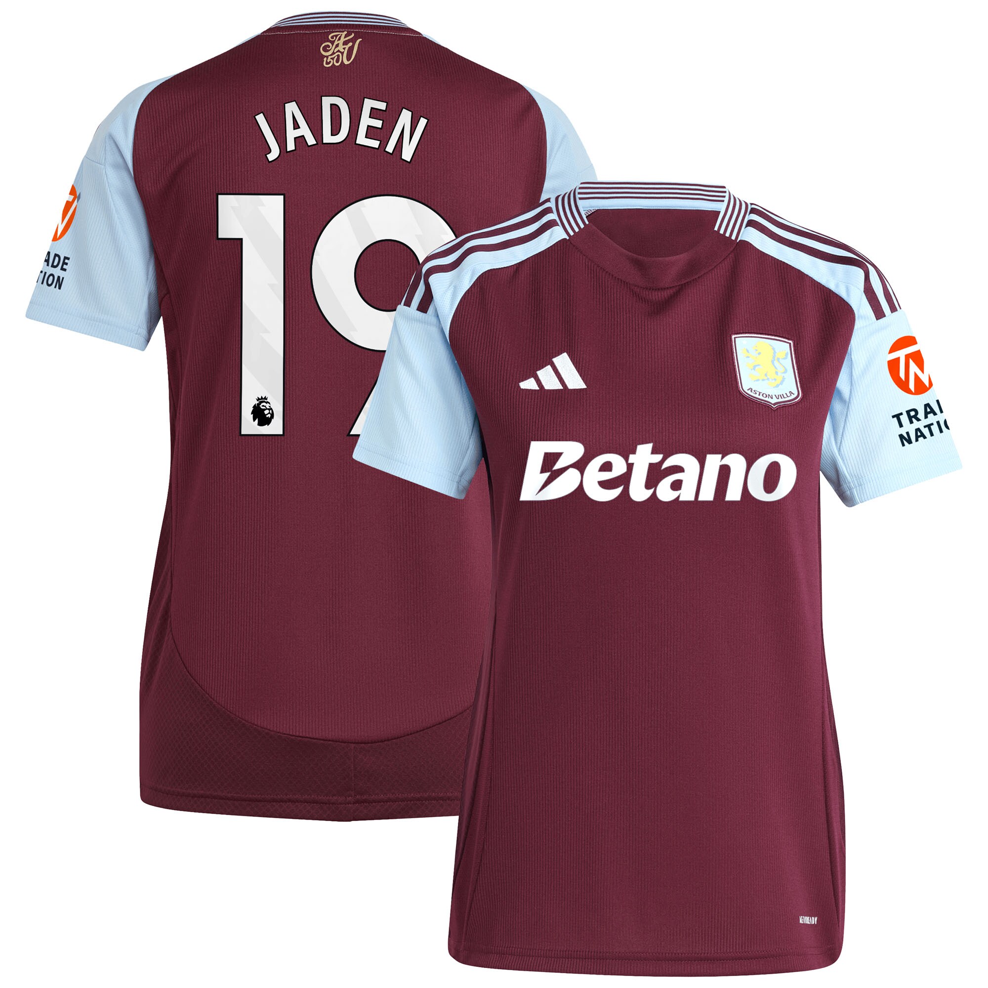 aston villa adidas home shirt 2024-25 – womens with jaden 19 printing Collection | Official Aston Villa Jerseys for Fans