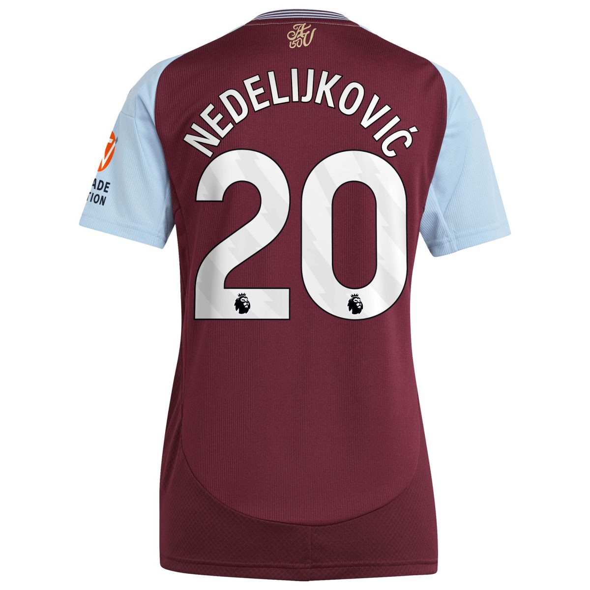 aston villa adidas home shirt 2024-25 – womens with nedeljković 20 printing Collection | Official Aston Villa Jerseys for Fans
