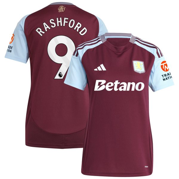 aston villa adidas home shirt 2024-25 – womens with rashford 9 printing Collection | Official Aston Villa Jerseys for Fans