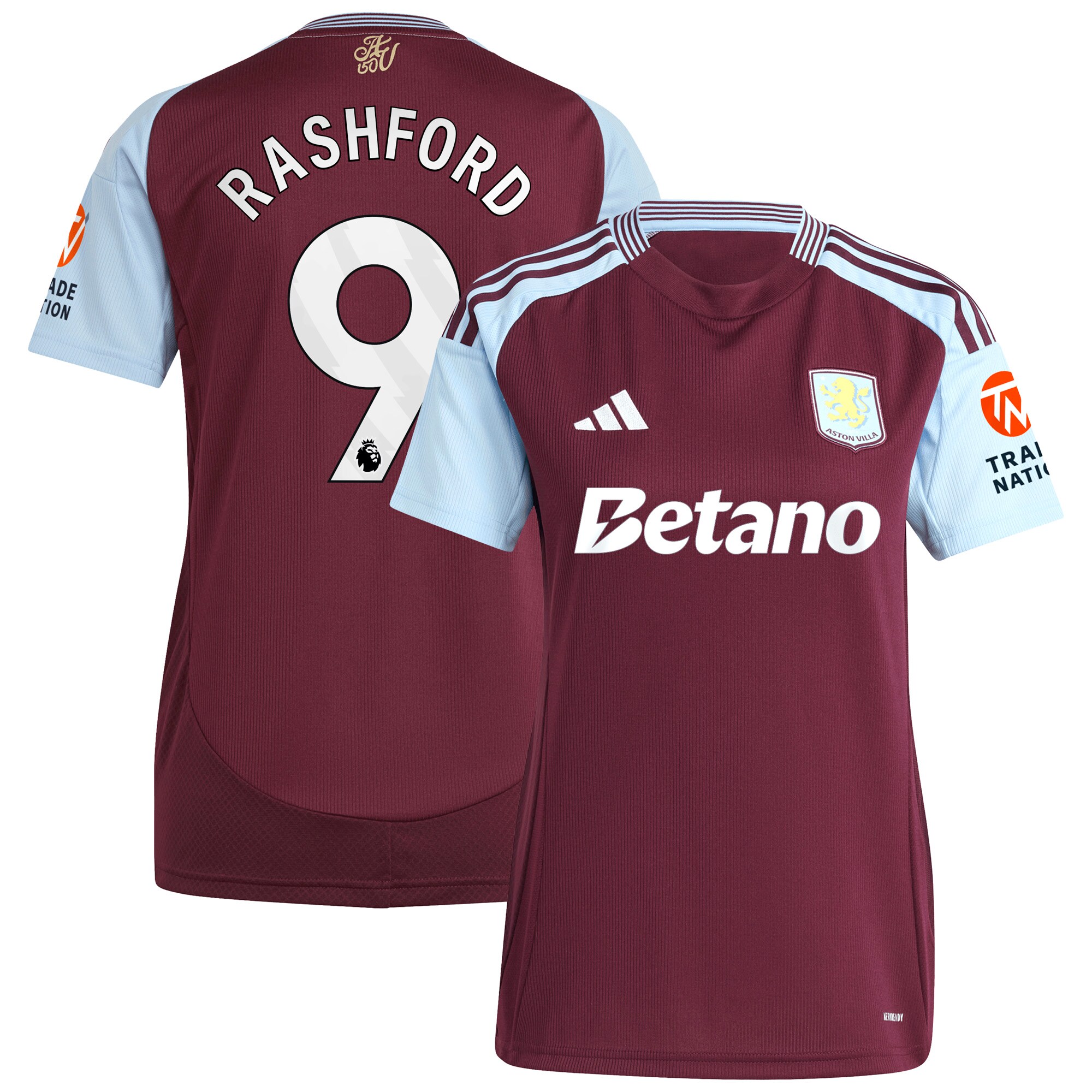 aston villa adidas home shirt 2024-25 – womens with rashford 9 printing Collection | Official Aston Villa Jerseys for Fans
