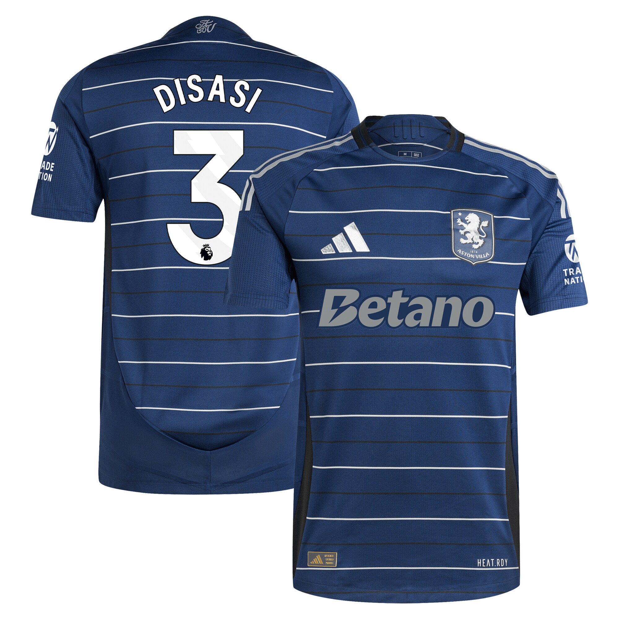 aston villa adidas third authentic shirt 2024-25 with disasi 3 printing Collection | Official Aston Villa Jerseys for Fans