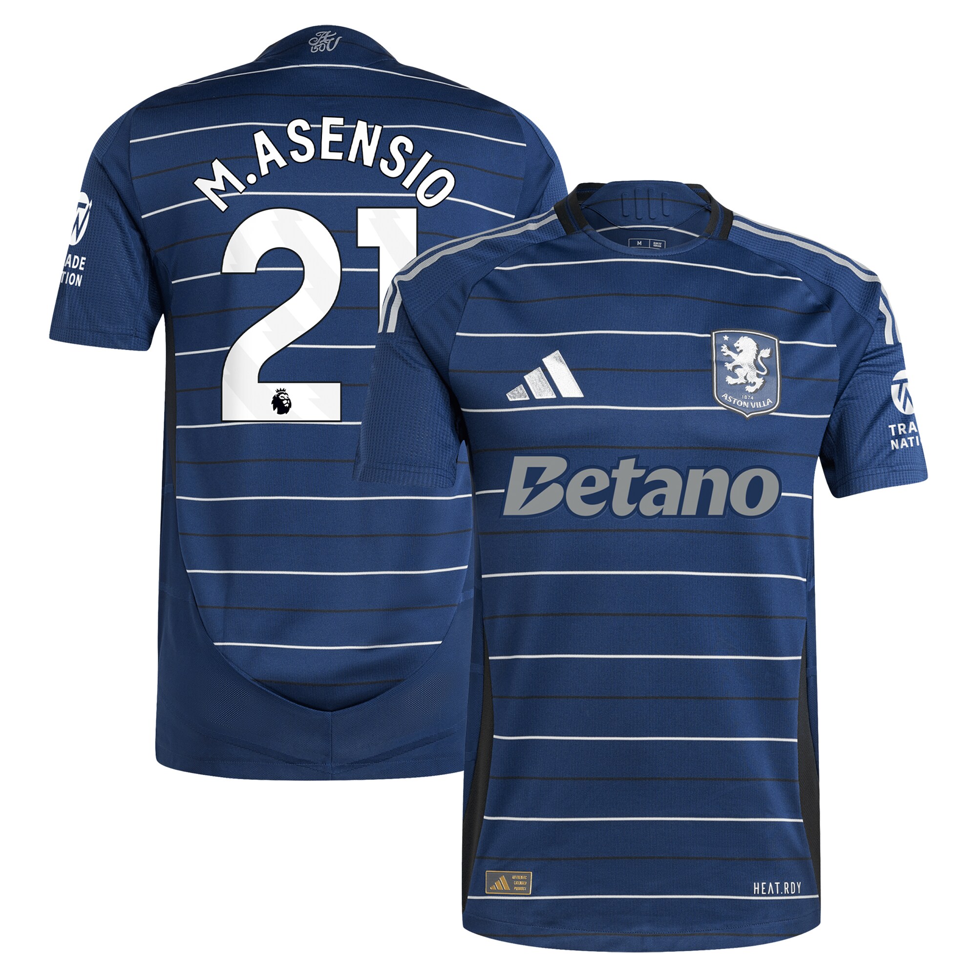 aston villa adidas third authentic shirt 2024-25 with m.asensio 21 printing Collection | Official Aston Villa Jerseys for Fans