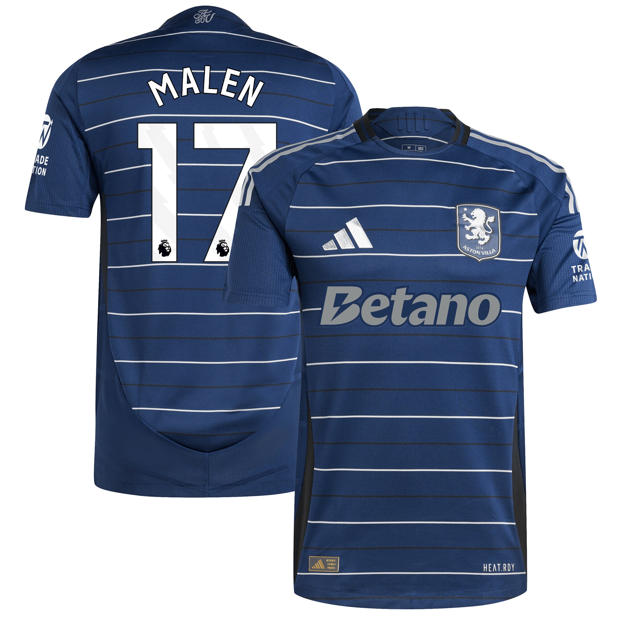aston villa adidas third authentic shirt 2024-25 with malen 17 printing Collection | Official Aston Villa Jerseys for Fans