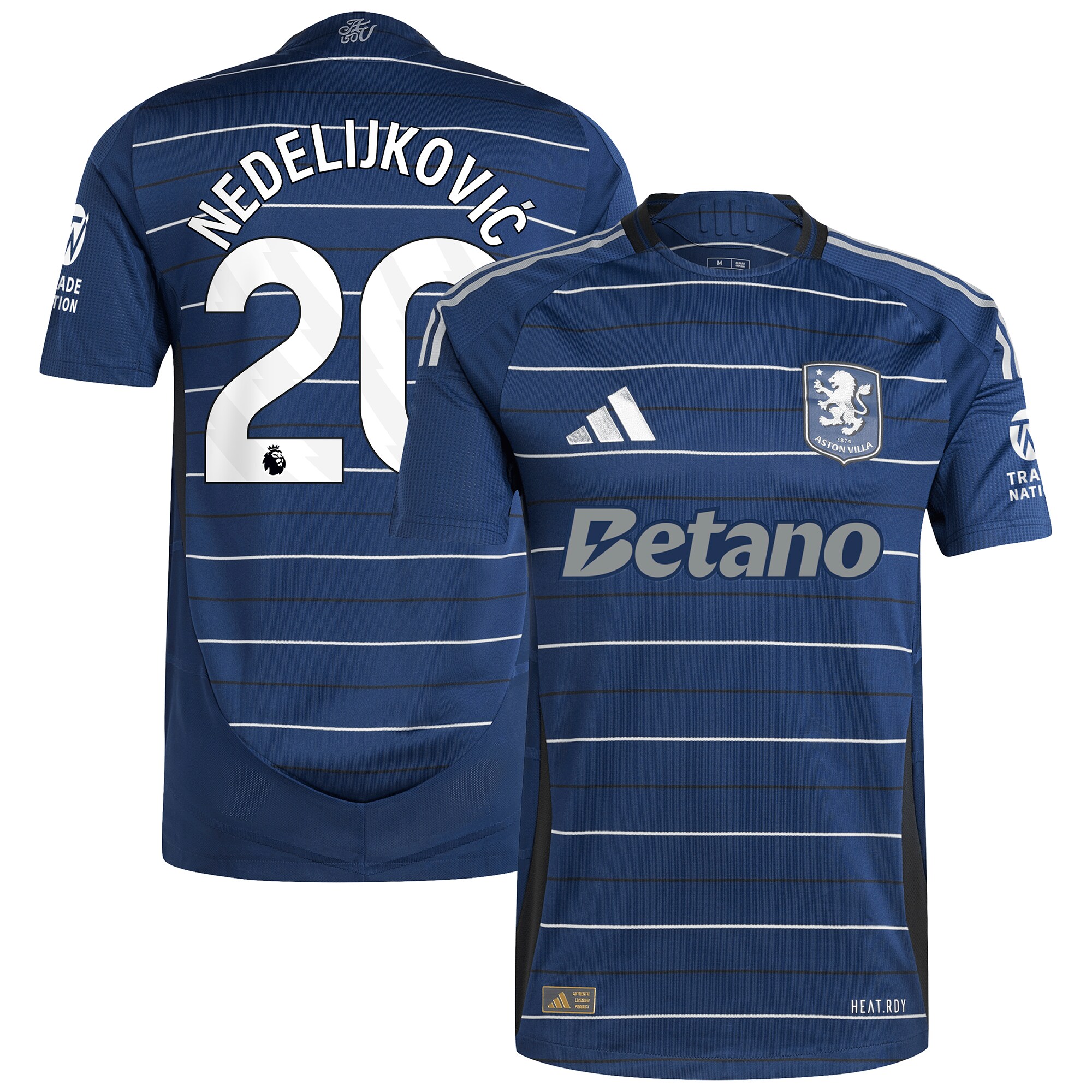 aston villa adidas third authentic shirt 2024-25 with nedeljković 20 printing Collection | Official Aston Villa Jerseys for Fans
