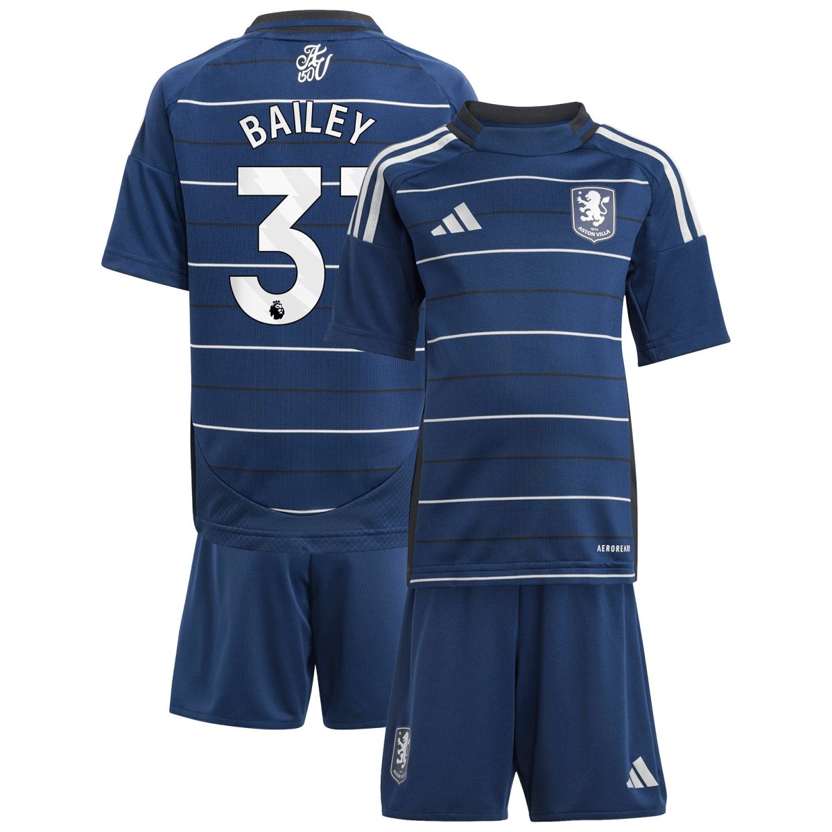 aston villa adidas third minikit 2024-25 with bailey 31 printing Collection | Official Aston Villa Jerseys for Fans