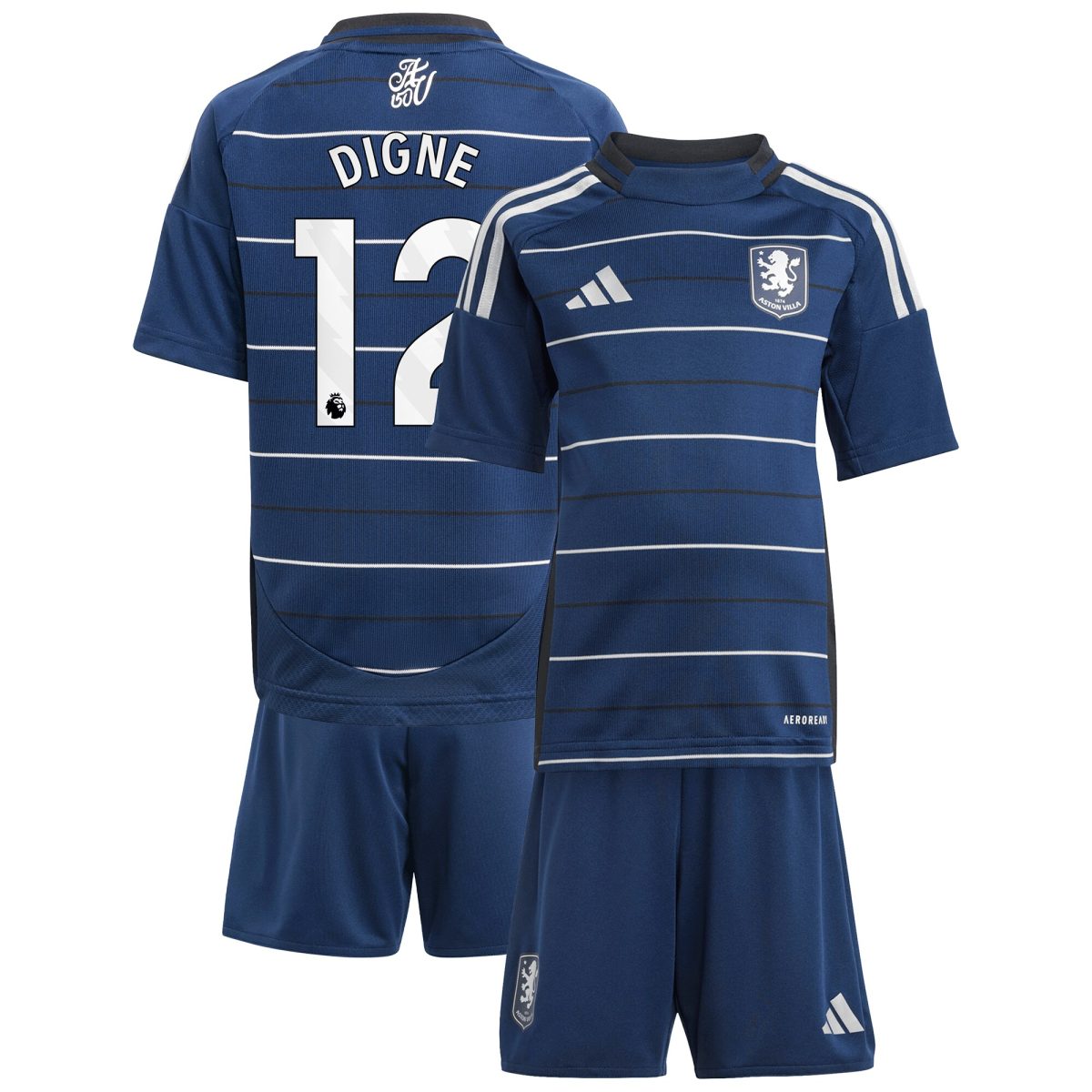 aston villa adidas third minikit 2024-25 with digne 12 printing Collection | Official Aston Villa Jerseys for Fans