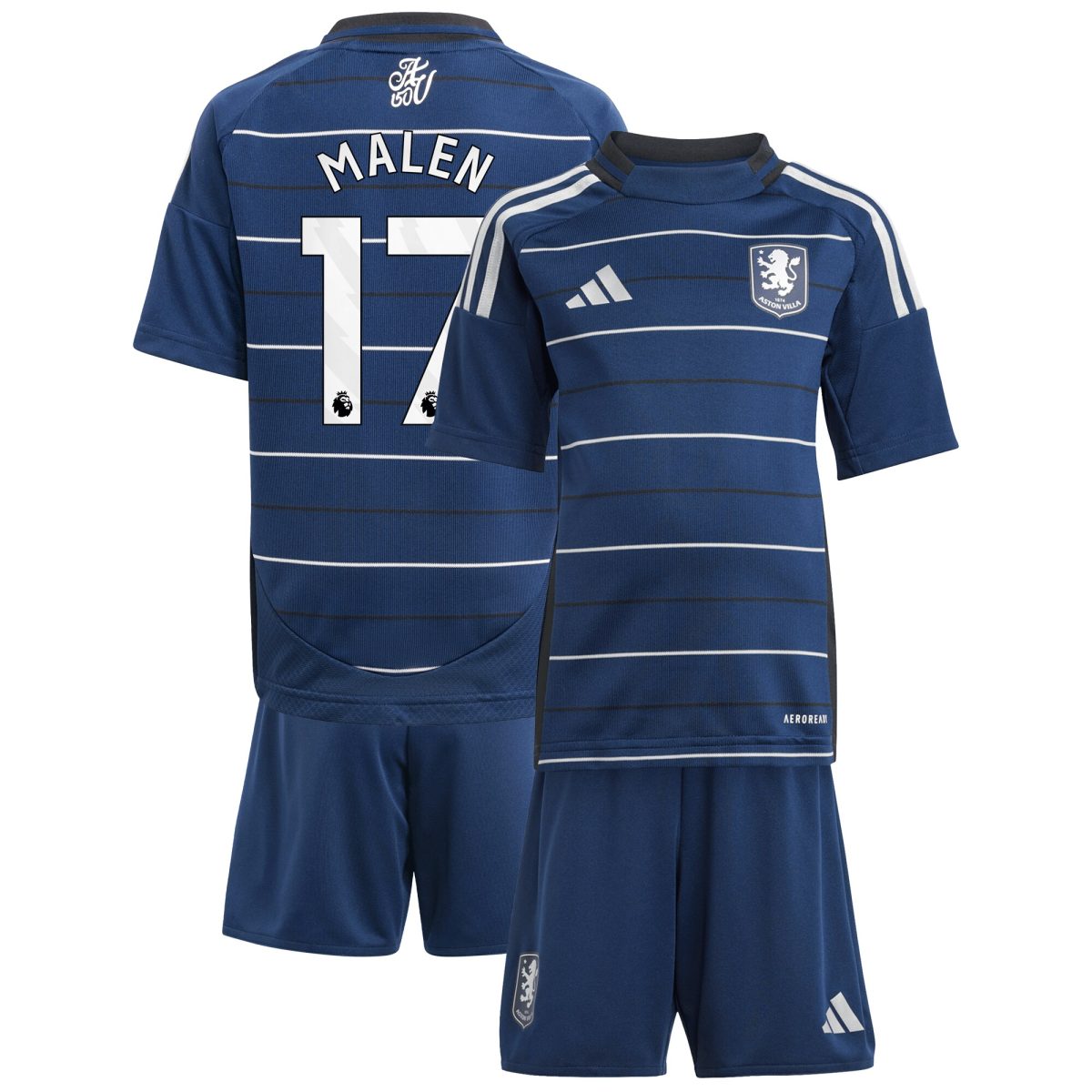aston villa adidas third minikit 2024-25 with malen 17 printing Collection | Official Aston Villa Jerseys for Fans