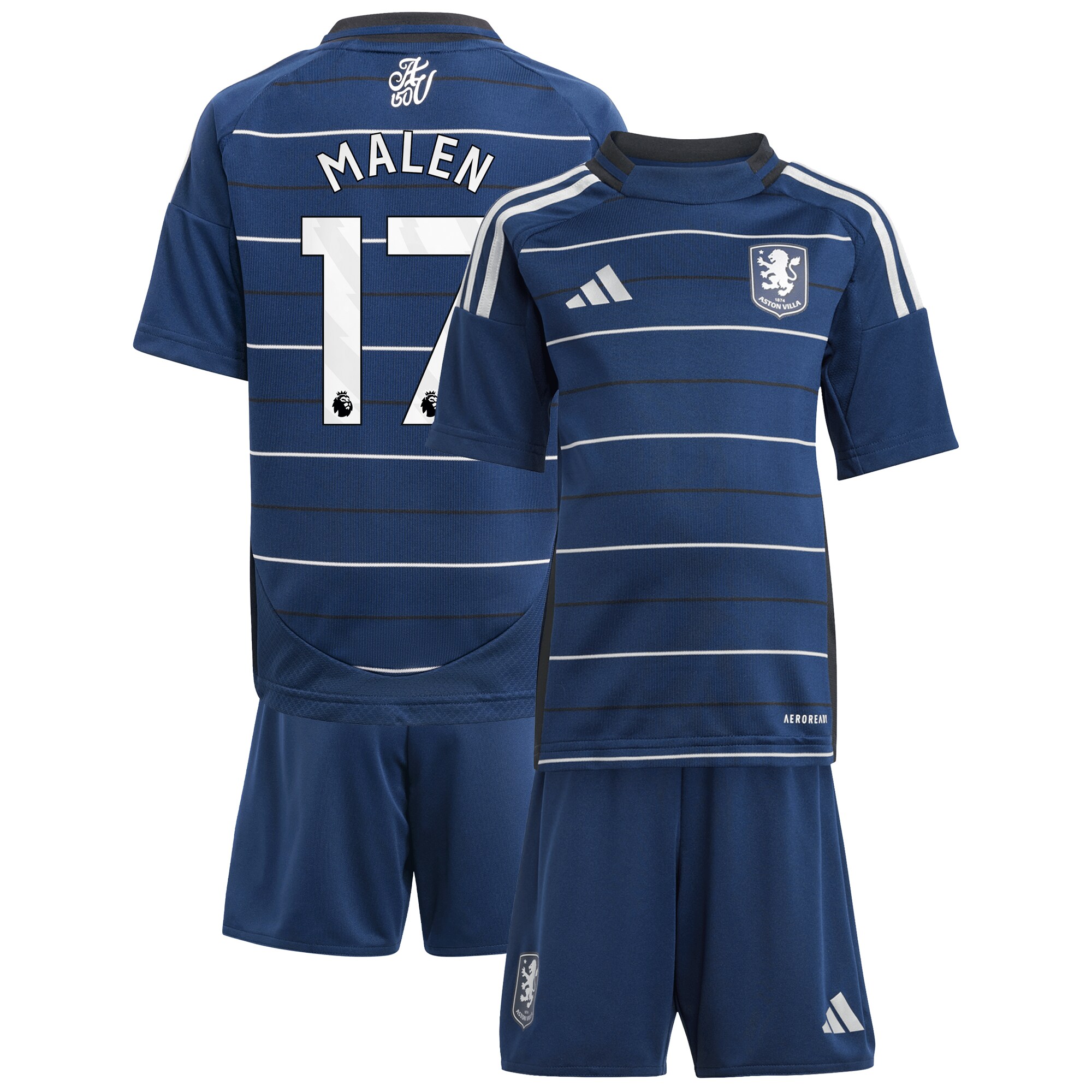 aston villa adidas third minikit 2024-25 with malen 17 printing Collection | Official Aston Villa Jerseys for Fans