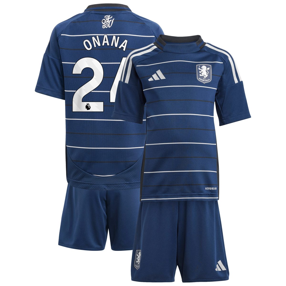 aston villa adidas third minikit 2024-25 with onana 24 printing Collection | Official Aston Villa Jerseys for Fans