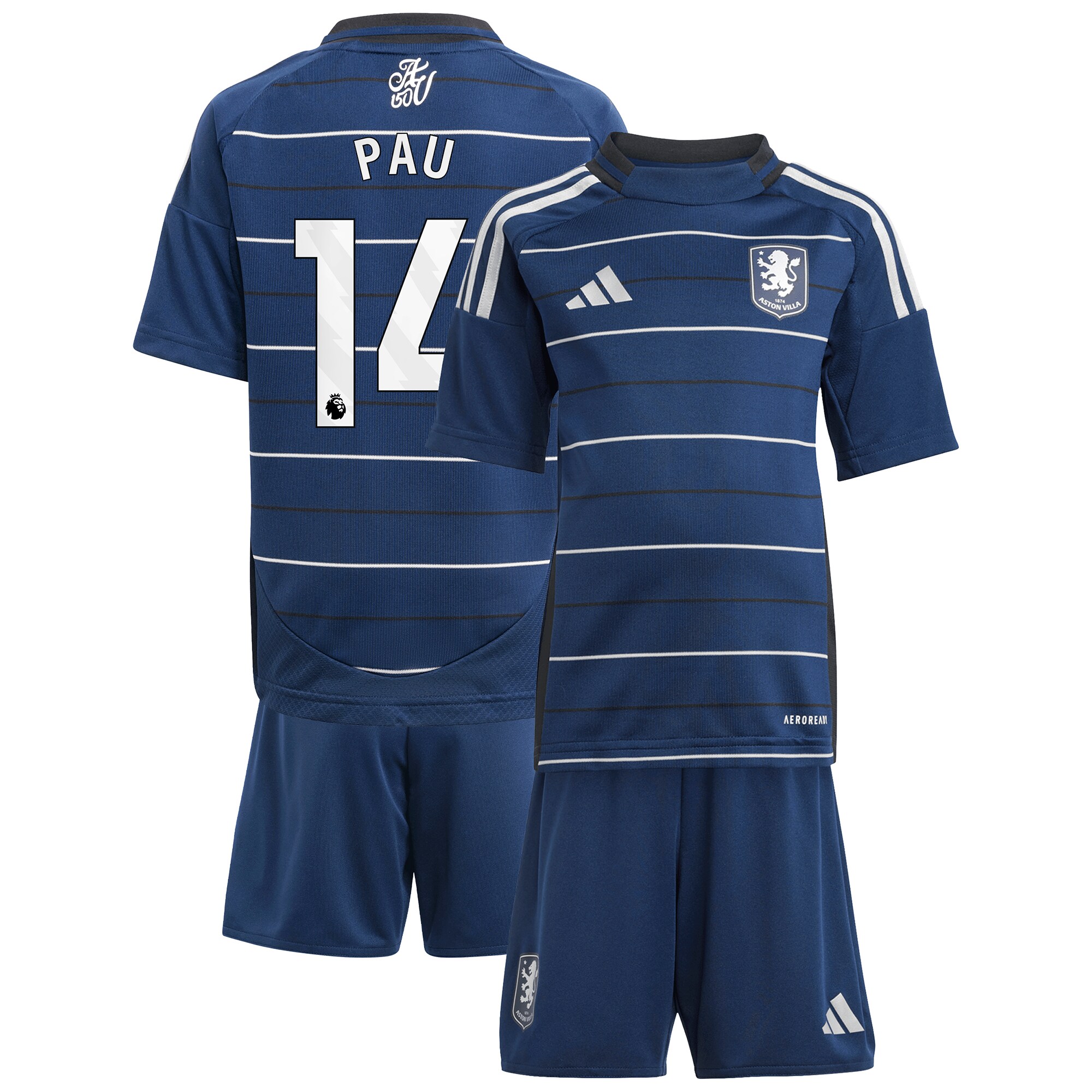 aston villa adidas third minikit 2024-25 with pau 14 printing Collection | Official Aston Villa Jerseys for Fans