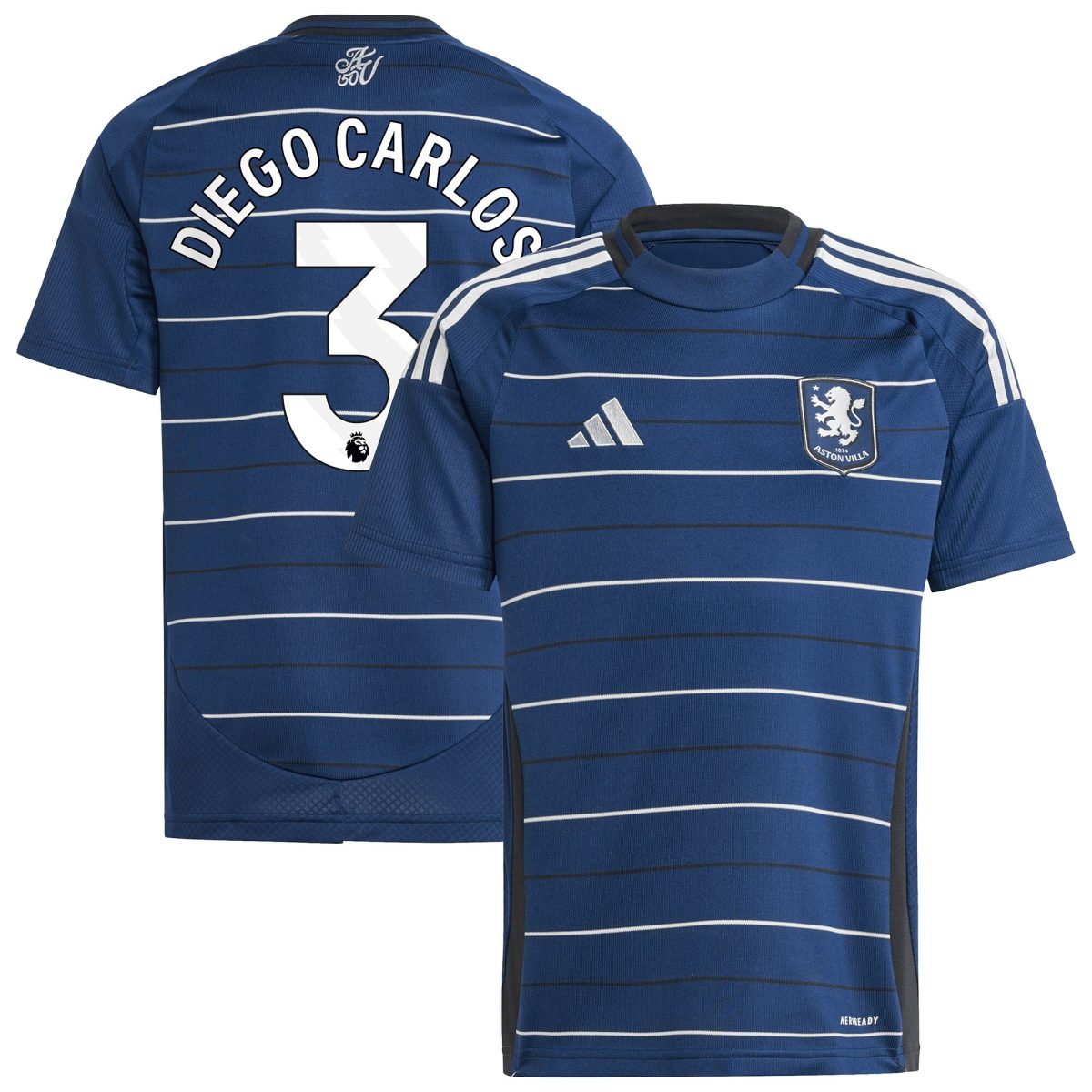 aston villa adidas third shirt 2024-25 – kids with diego carlos 3 printing Collection | Official Aston Villa Jerseys for Fans
