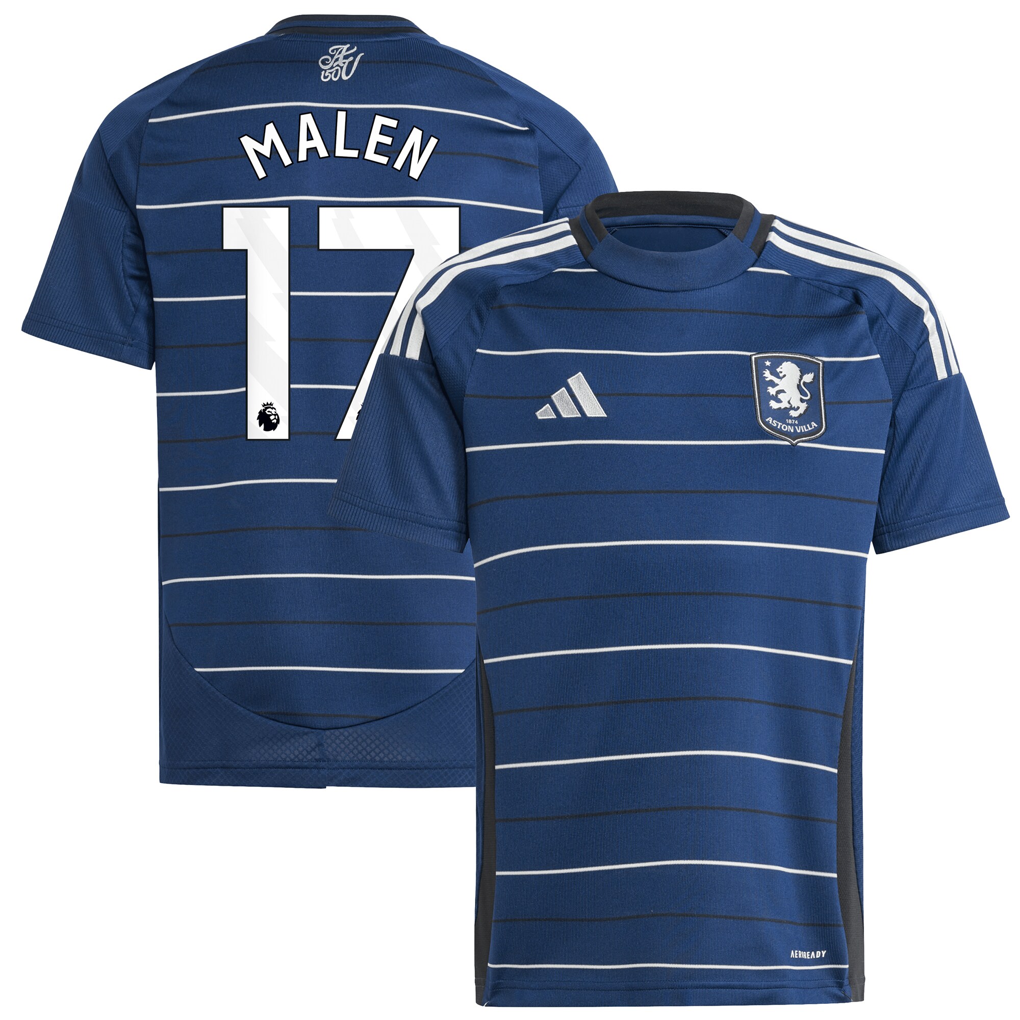 aston villa adidas third shirt 2024-25 – kids with malen 17 printing Collection | Official Aston Villa Jerseys for Fans