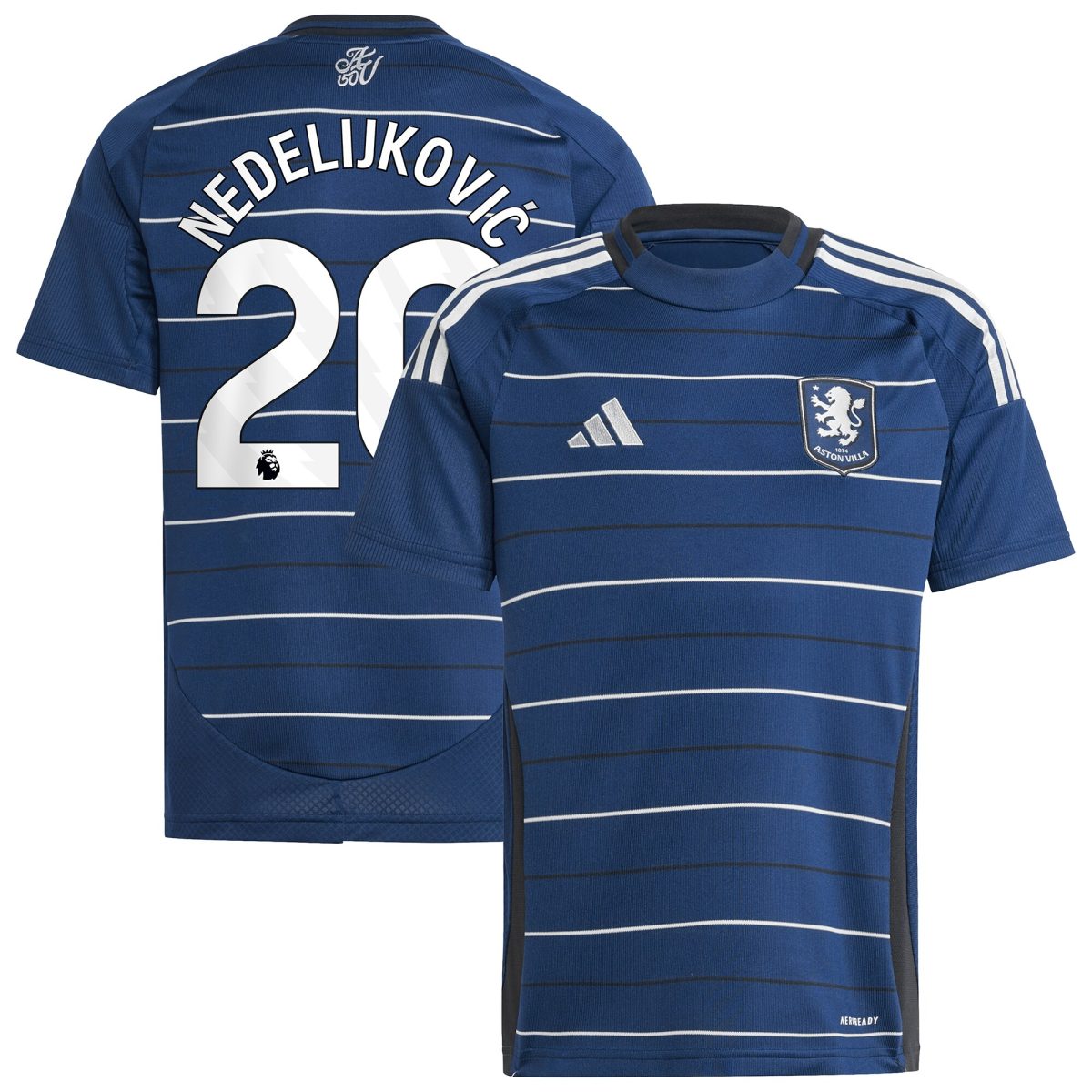 aston villa adidas third shirt 2024-25 – kids with nedeljković 20 printing Collection | Official Aston Villa Jerseys for Fans