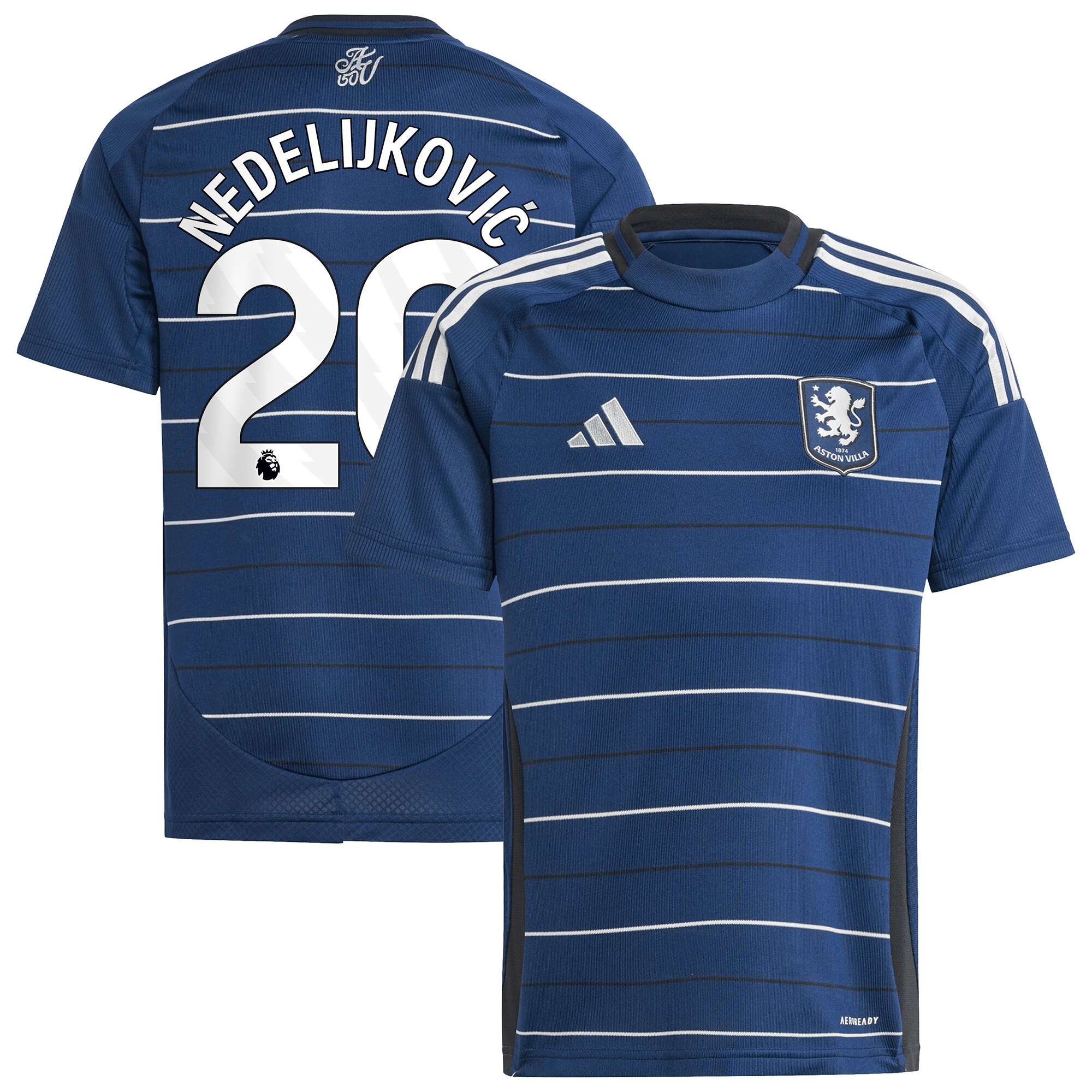 aston villa adidas third shirt 2024-25 – kids with nedeljković 20 printing Collection | Official Aston Villa Jerseys for Fans