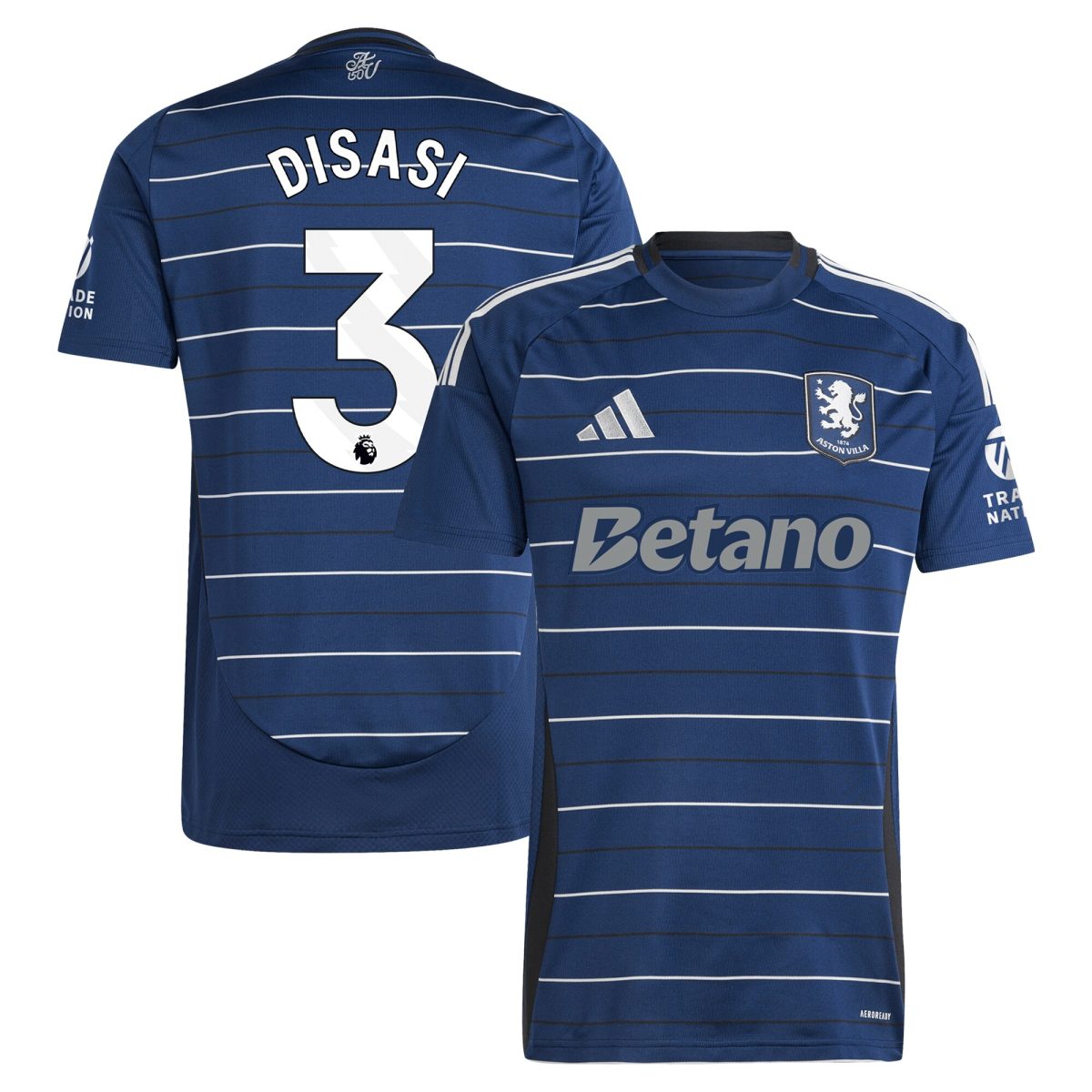 aston villa adidas third shirt 2024-25 with disasi 3 printing Collection | Official Aston Villa Jerseys for Fans