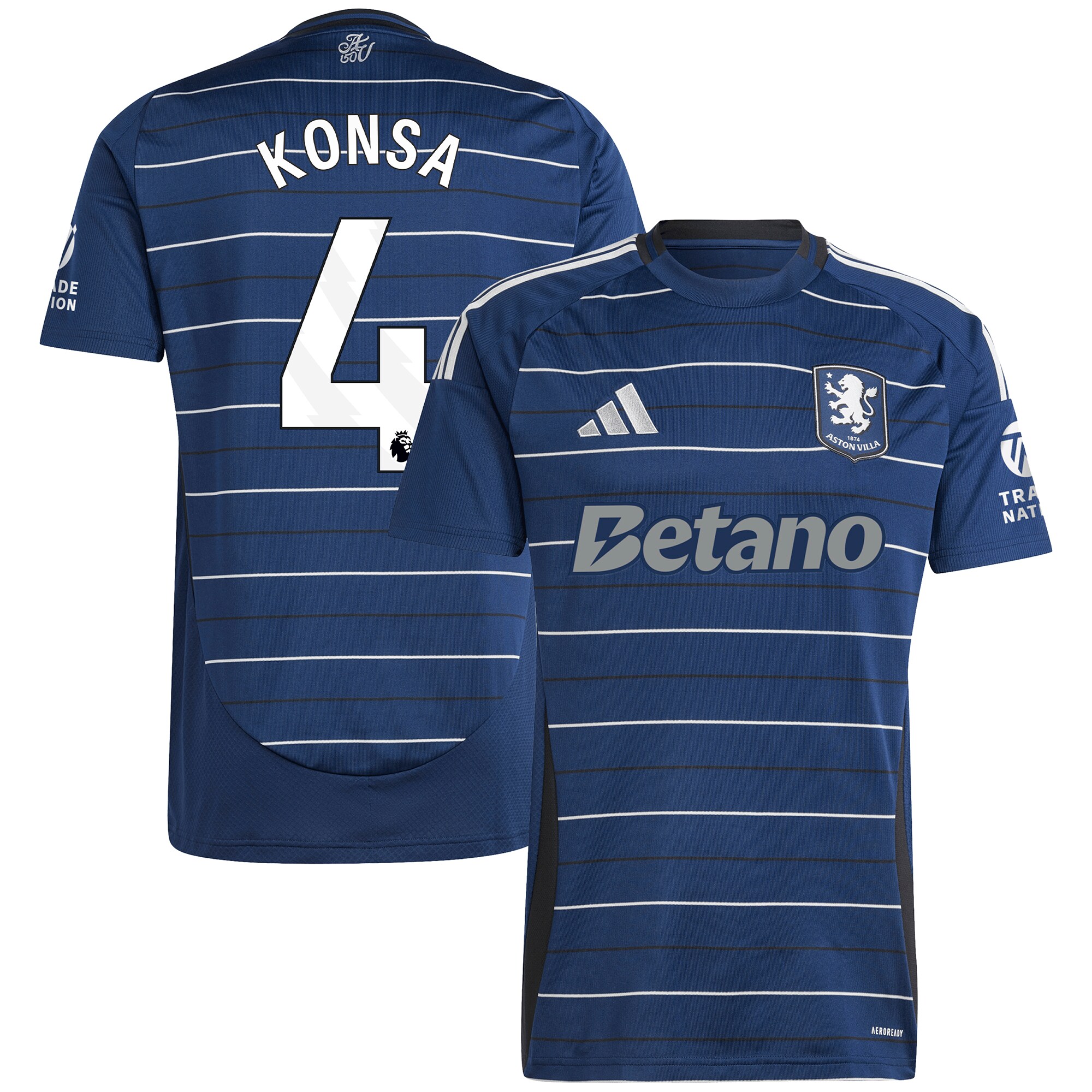 aston villa adidas third shirt 2024-25 with konsa 4 printing Collection | Official Aston Villa Jerseys for Fans
