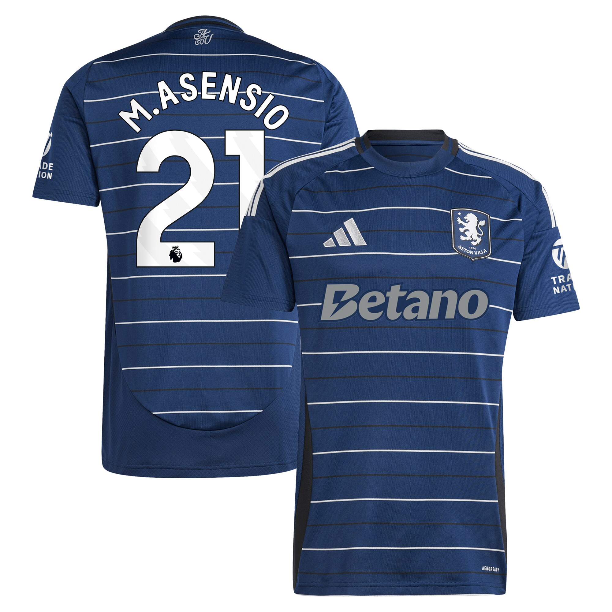aston villa adidas third shirt 2024-25 with m.asensio 21 printing Collection | Official Aston Villa Jerseys for Fans