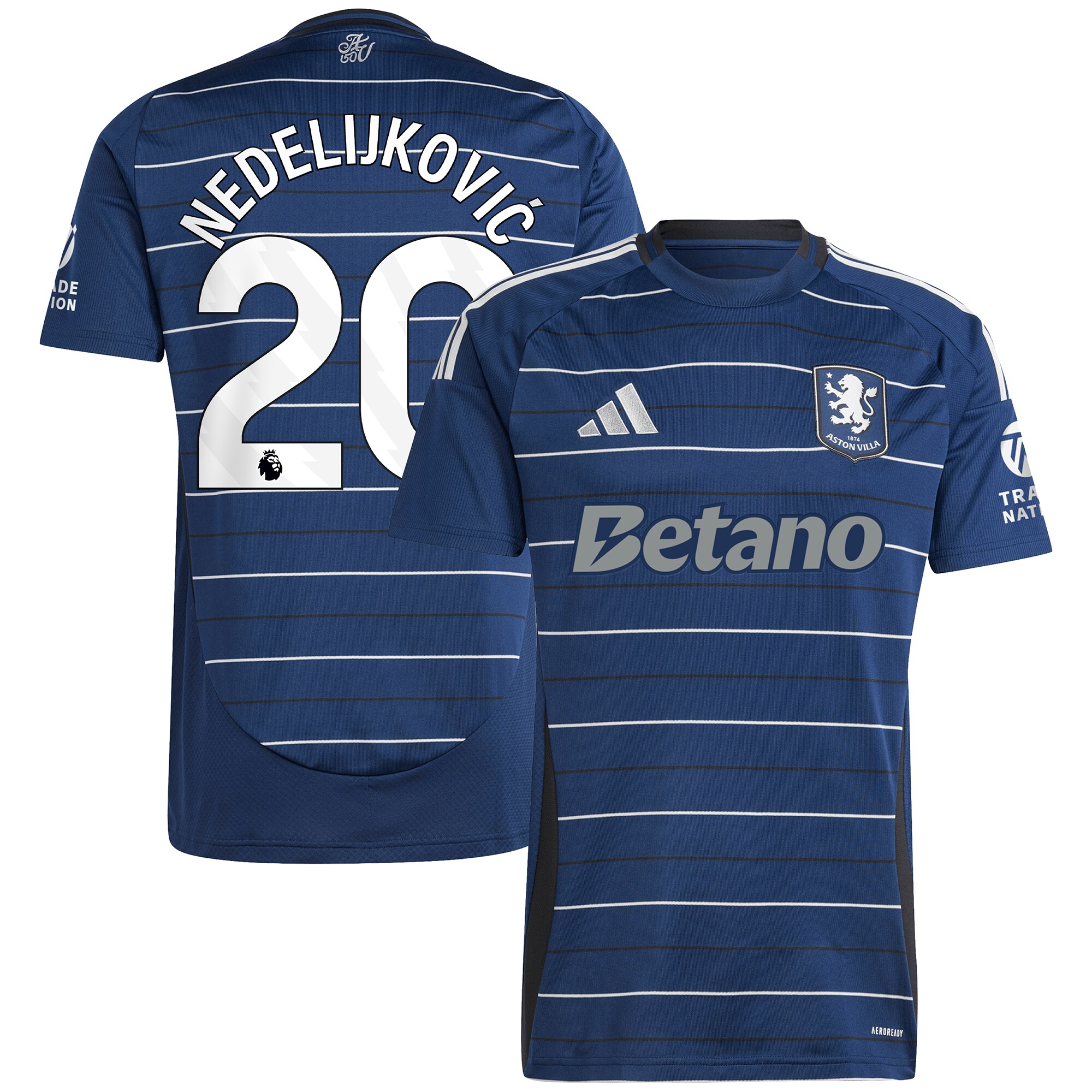 aston villa adidas third shirt 2024-25 with nedeljković 20 printing Collection | Official Aston Villa Jerseys for Fans