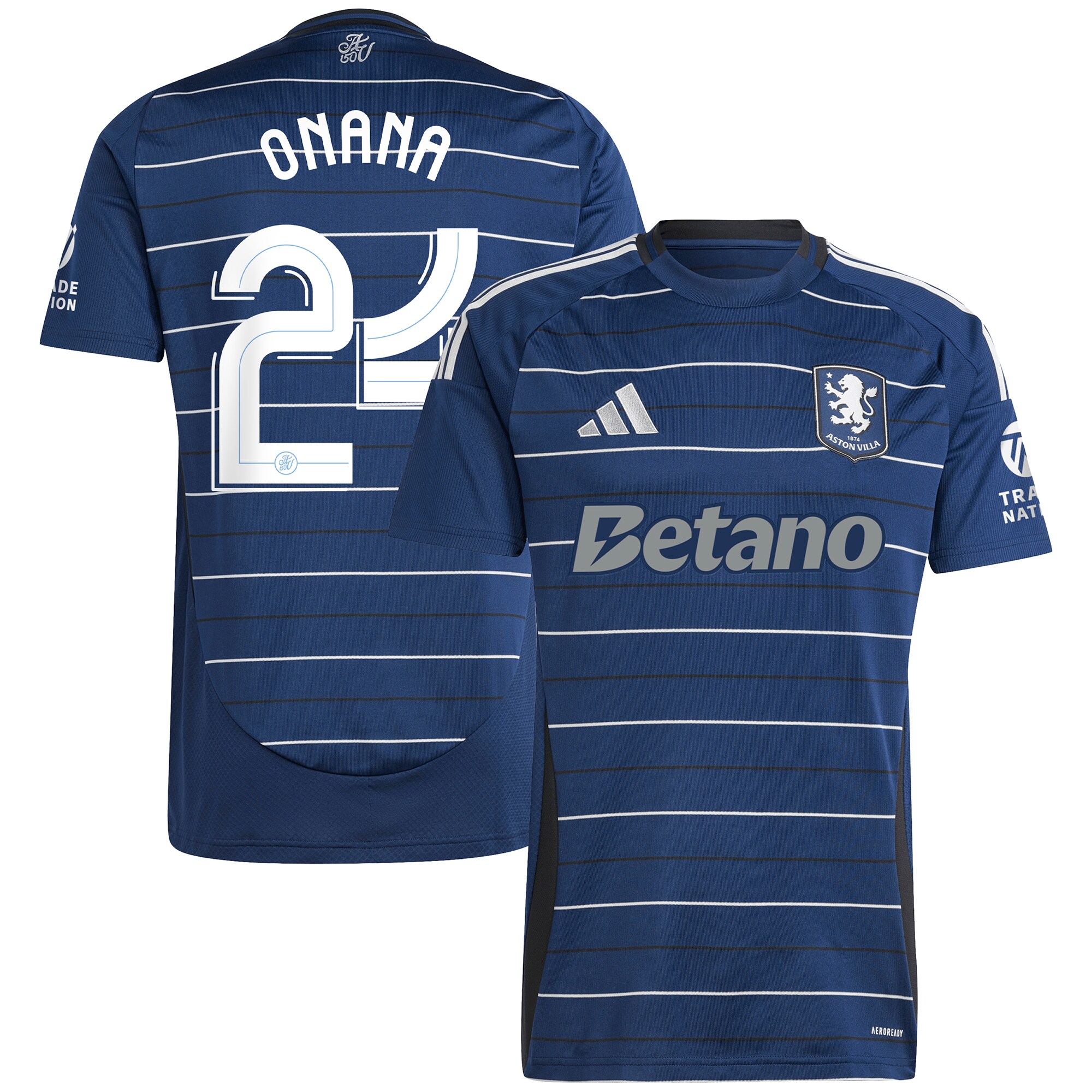aston villa adidas third shirt 2024-25 with onana 24 cup printing Collection | Official Aston Villa Jerseys for Fans